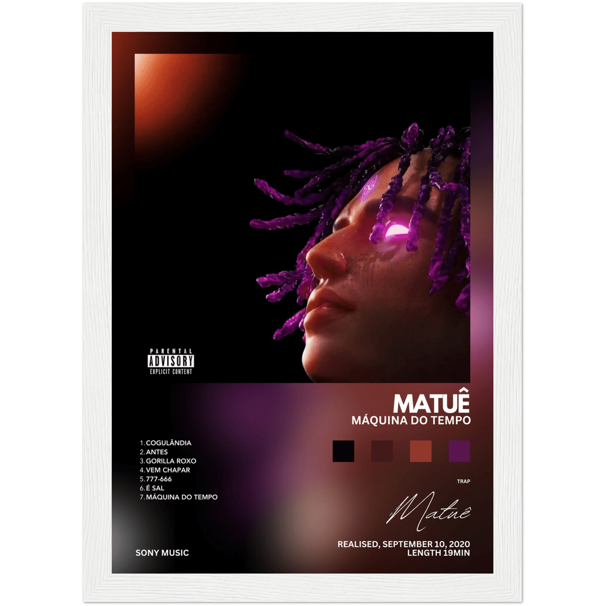 Matuê Máquina do Tempo - A4, A3, A2 Posters Base - Poster Print Shop / Art Prints / PostersBase