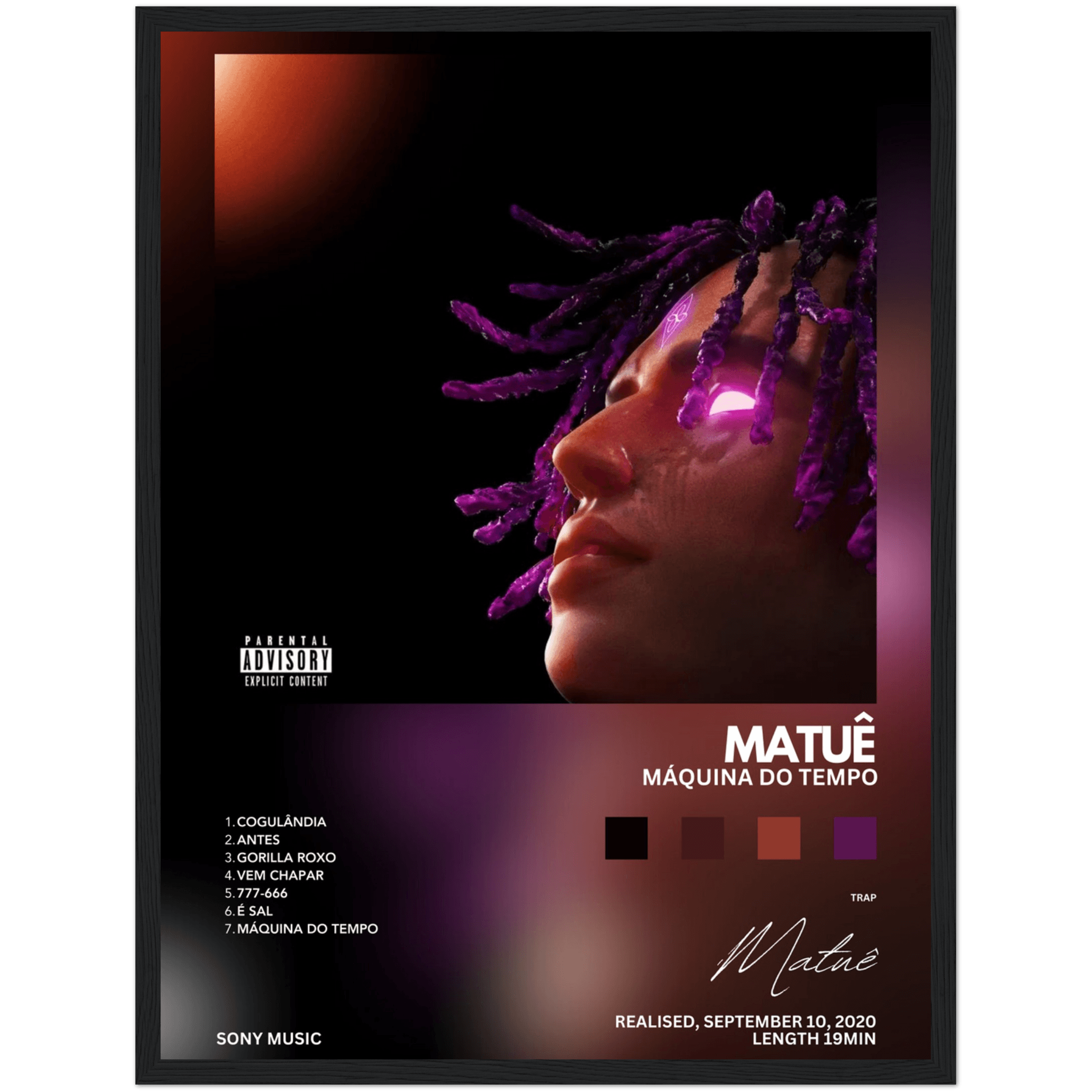 Matuê Máquina do Tempo - A4, A3, A2 Posters Base - Poster Print Shop / Art Prints / PostersBase