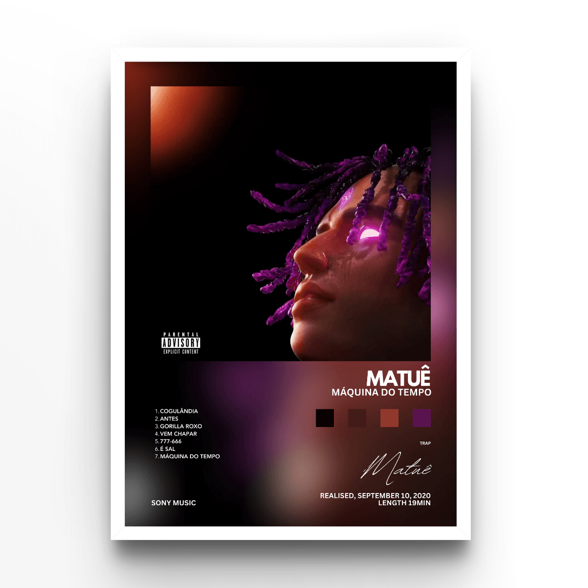 Matuê Máquina do Tempo - A4, A3, A2 Posters Base - Poster Print Shop / Art Prints / PostersBase