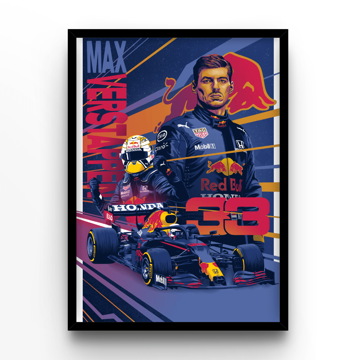 Max Verstappen 1 - A4, A3, A2 Posters Base - Poster Print Shop / Art Prints / PostersBase