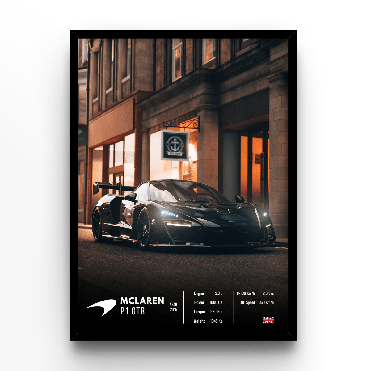 Mclaren P1 GTR Collector - A4, A3, A2 Posters Base - Poster Print Shop / Art Prints / PostersBase