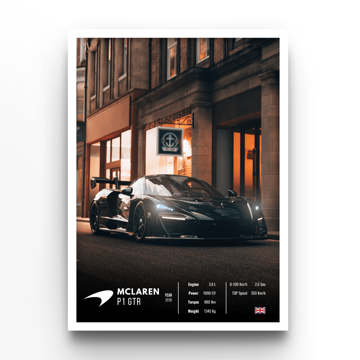 Mclaren P1 GTR Collector - A4, A3, A2 Posters Base - Poster Print Shop / Art Prints / PostersBase