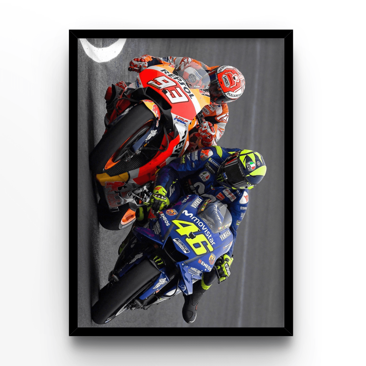 Rossi VS. Marquez - A4, A3, A2 Posters Base - Poster Print Shop / Art Prints / PostersBase