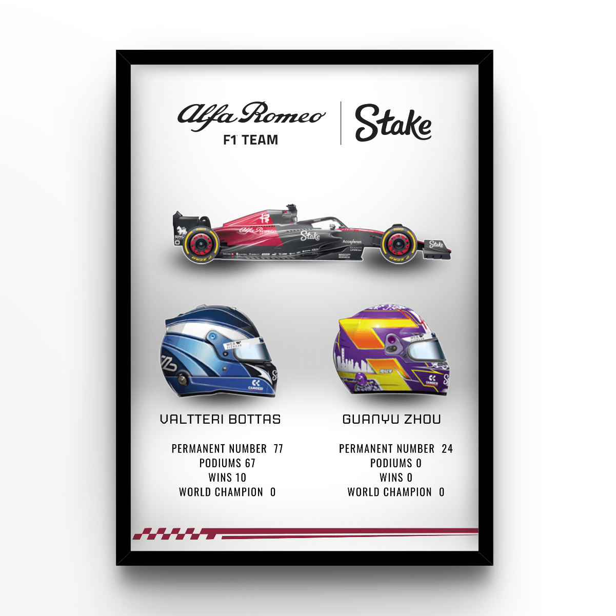 Team Alpha Romeo 2023 - A4, A3, A2 Posters Base - Poster Print Shop / Art Prints / PostersBase