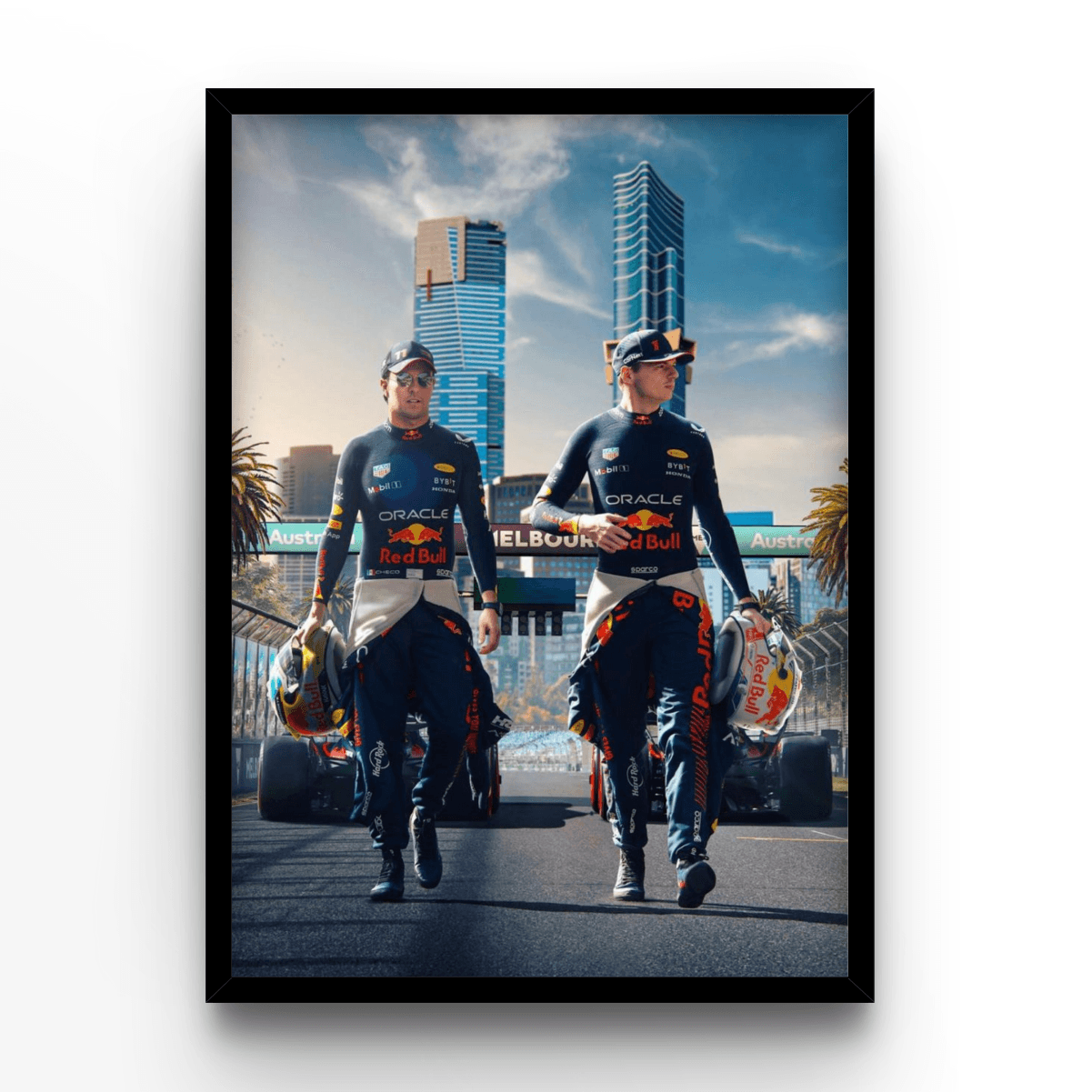 Verstappen & Perez - A4, A3, A2 Posters Base - Poster Print Shop / Art Prints / PostersBase