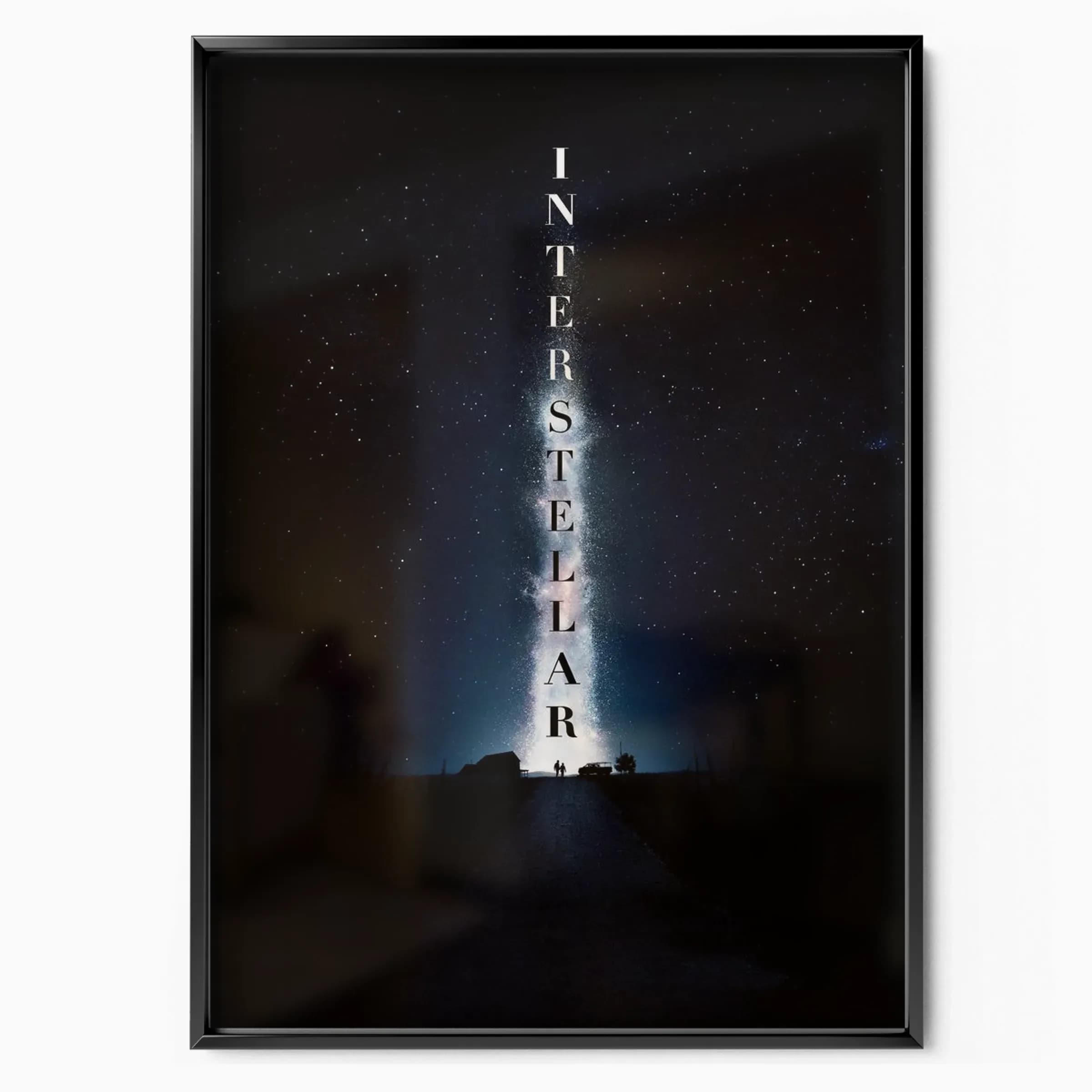 Interstellar Vertical Title Design Poster poster in black frame - Posters Base official poster shop