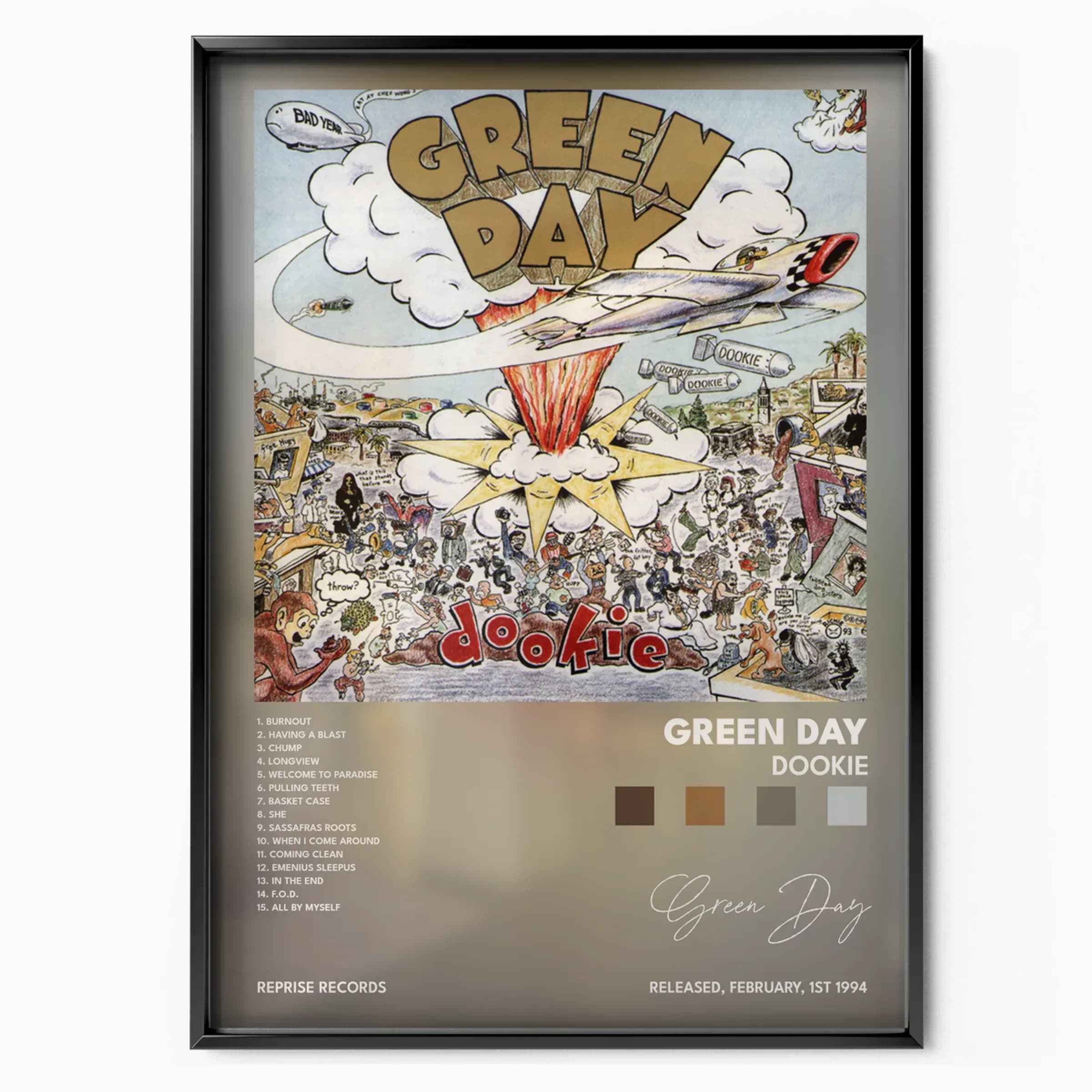 Green Day Dookie poster, Posters Base
