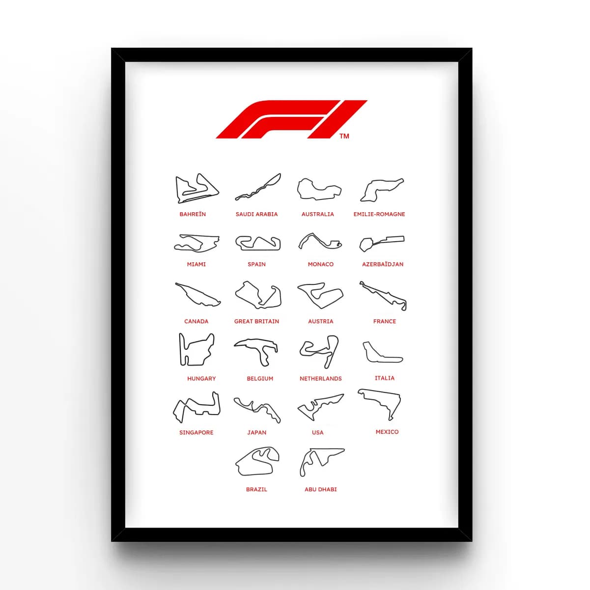 Circuits F1 - A4, A3, A2 Posters Base - Poster Print Shop / Art Prints / PostersBase