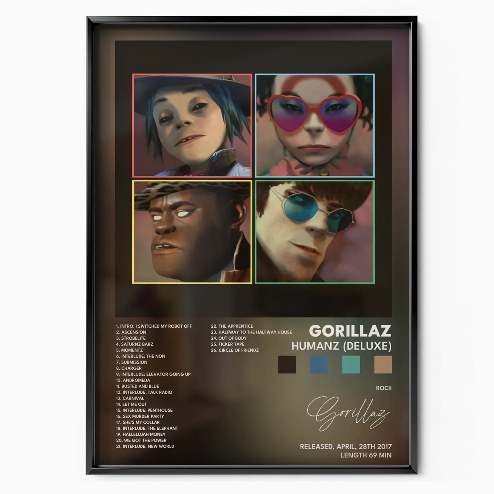 gorillaz Humanz Deluxe poster