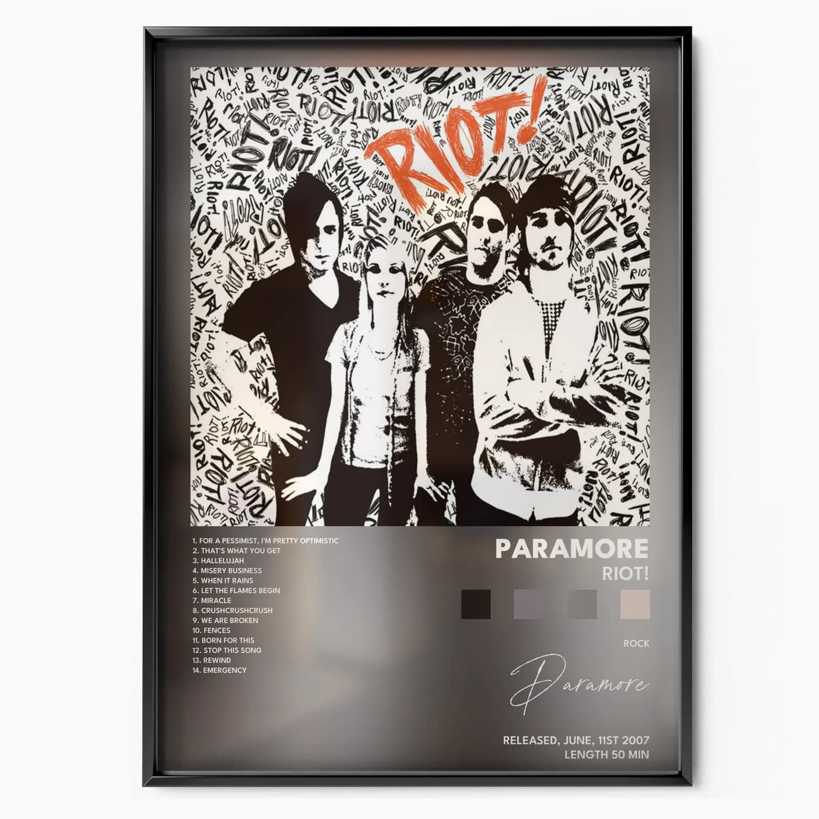 paramore Riot poster