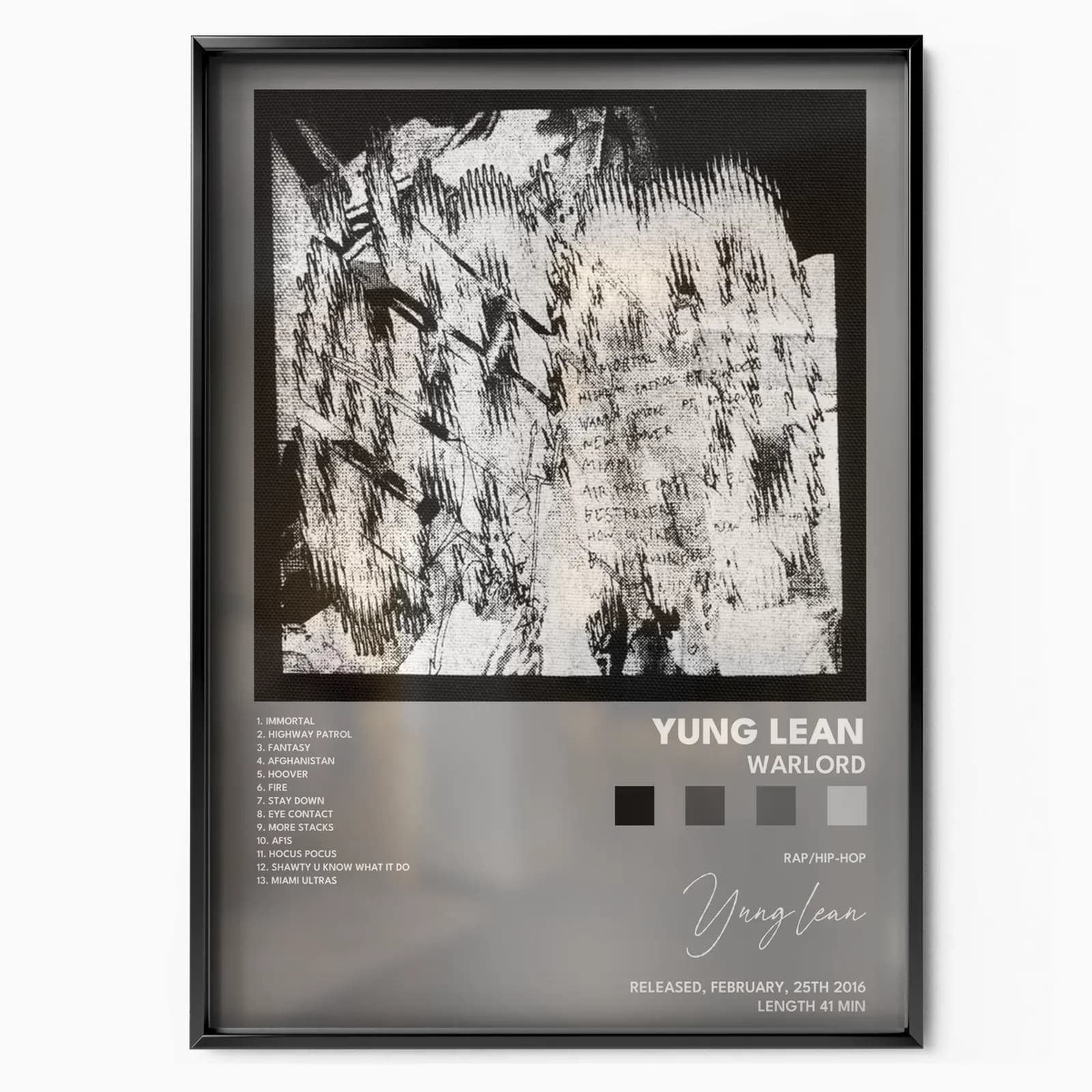 yung lean Warlord poster