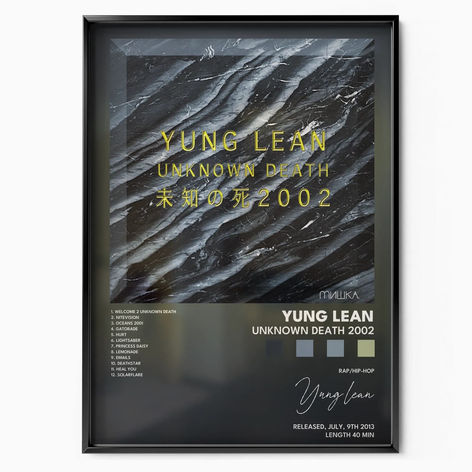 yung lean Unknown Death 2002 poster