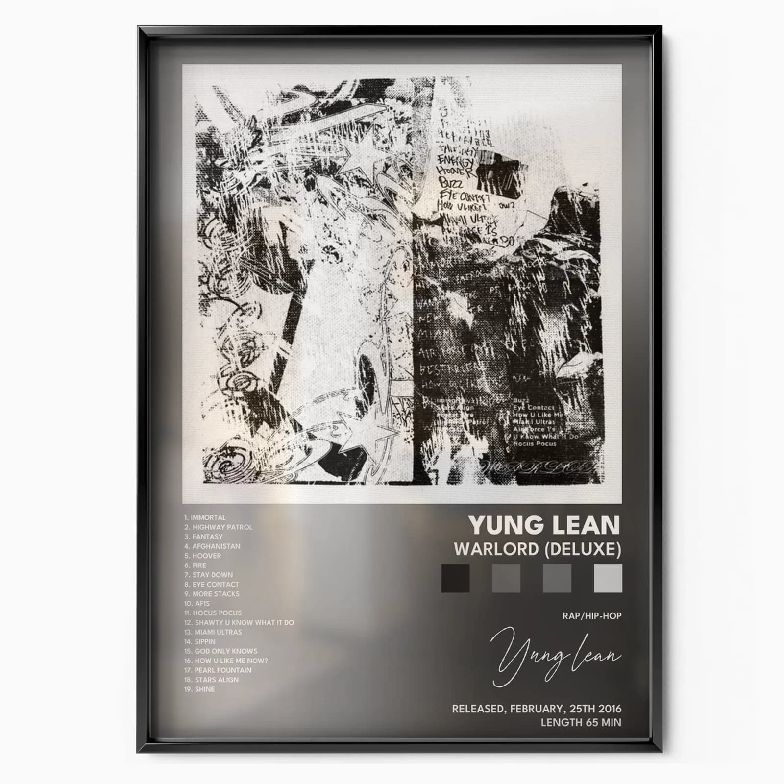 yung lean Warlord Deluxe poster