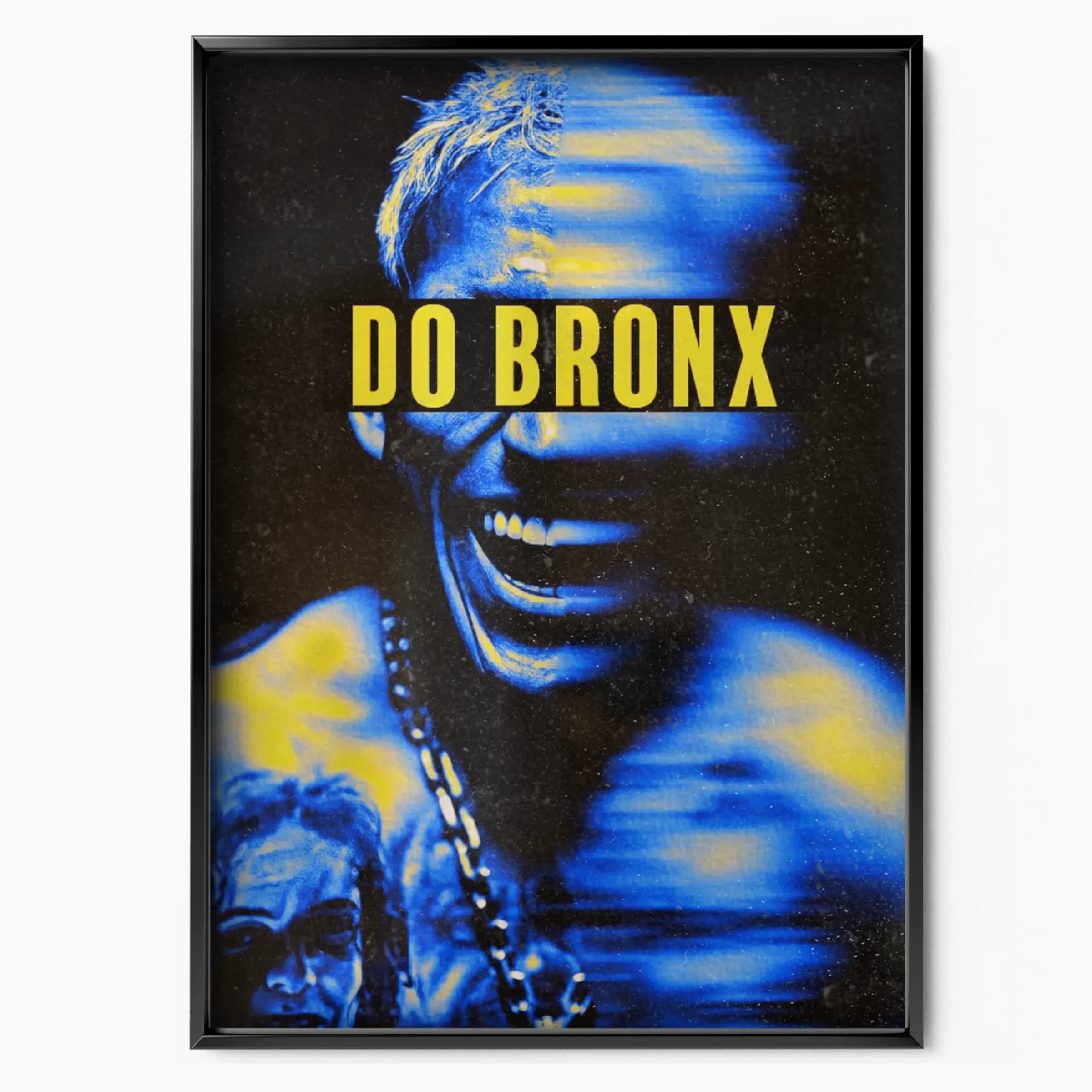 Charles Oliveira - Do Bronx Duotone poster in black frame