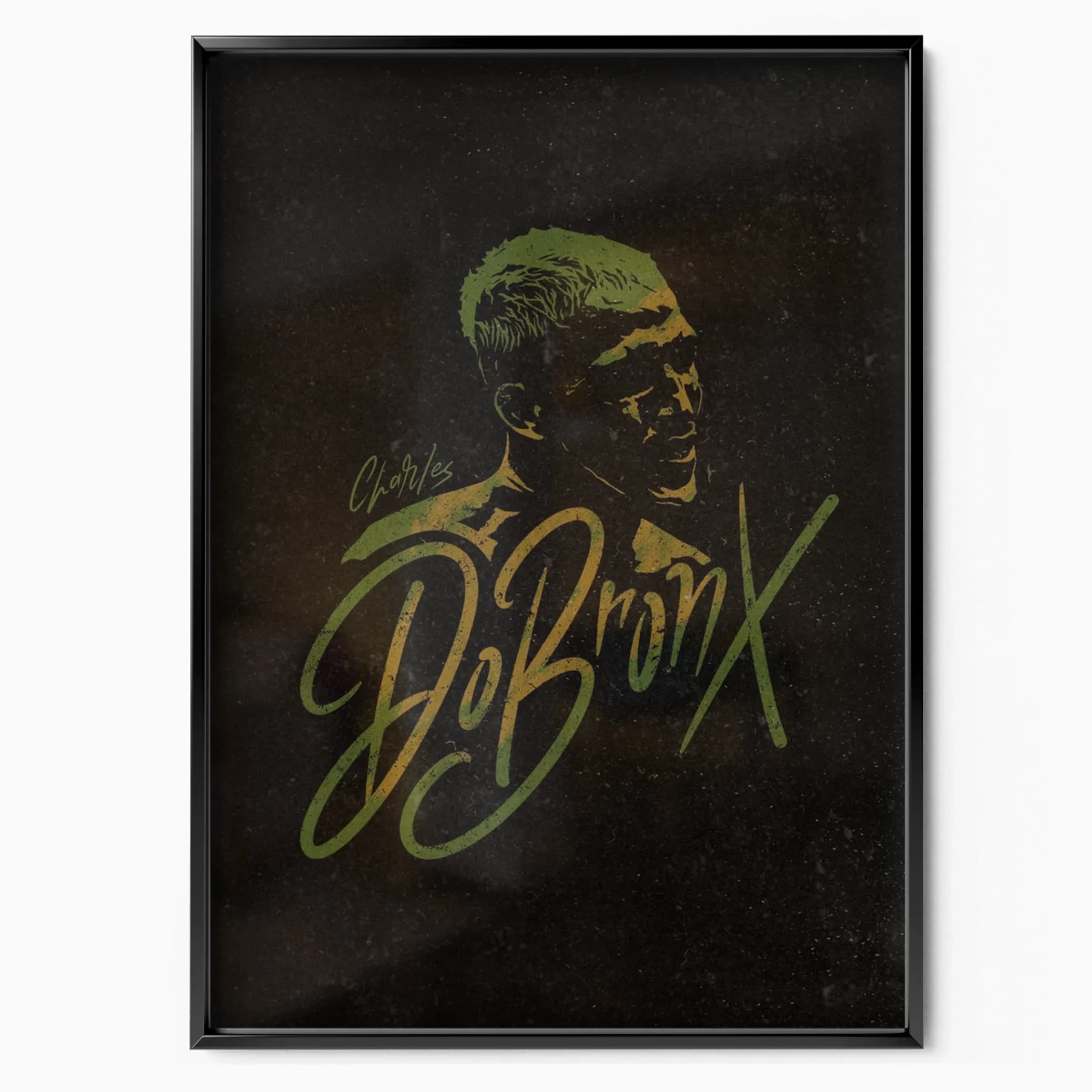 Charles Oliveira - Do Bronx Signature poster in black frame