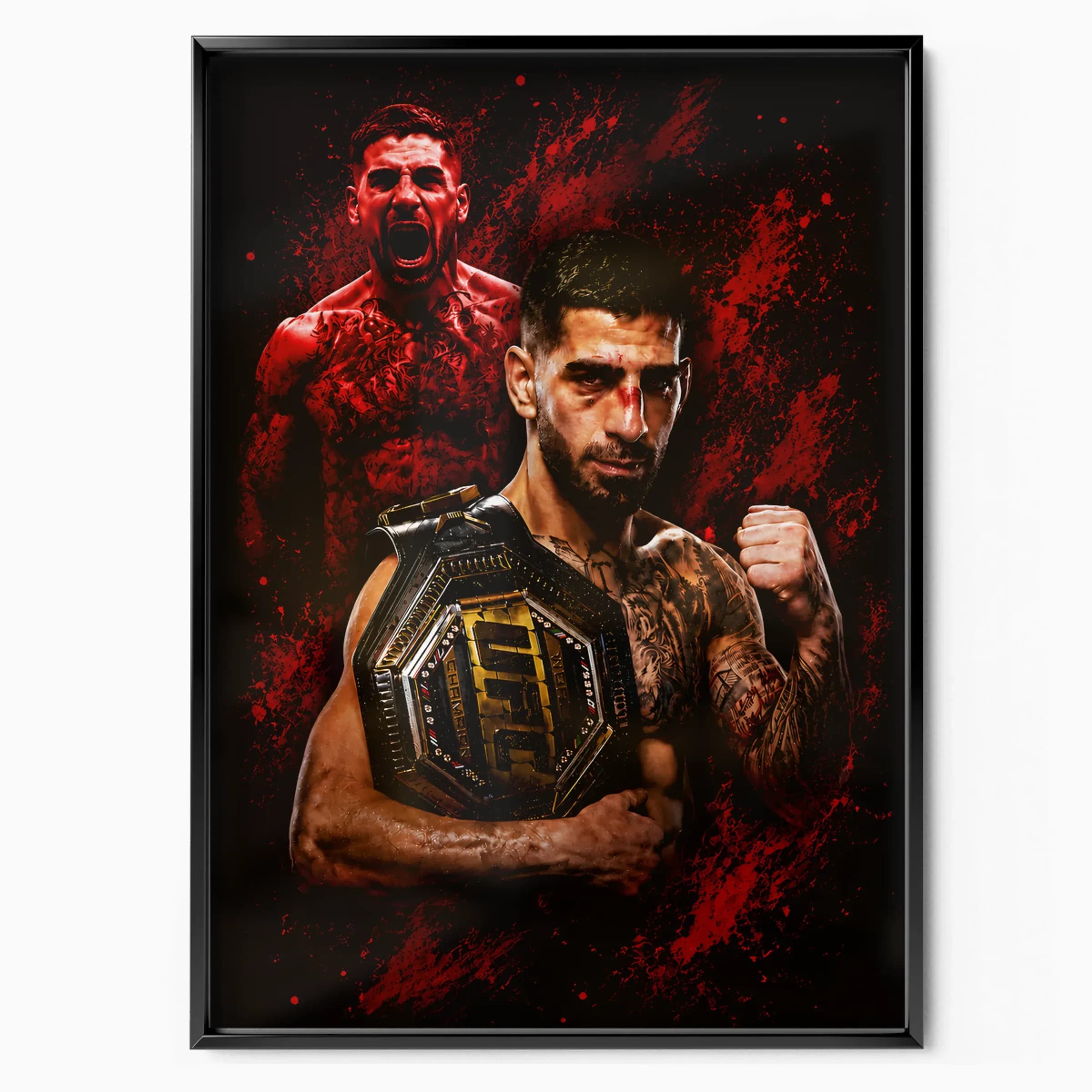 Ilia Topuria Poster El Matador poster in black frame — Posters Base official poster shop
