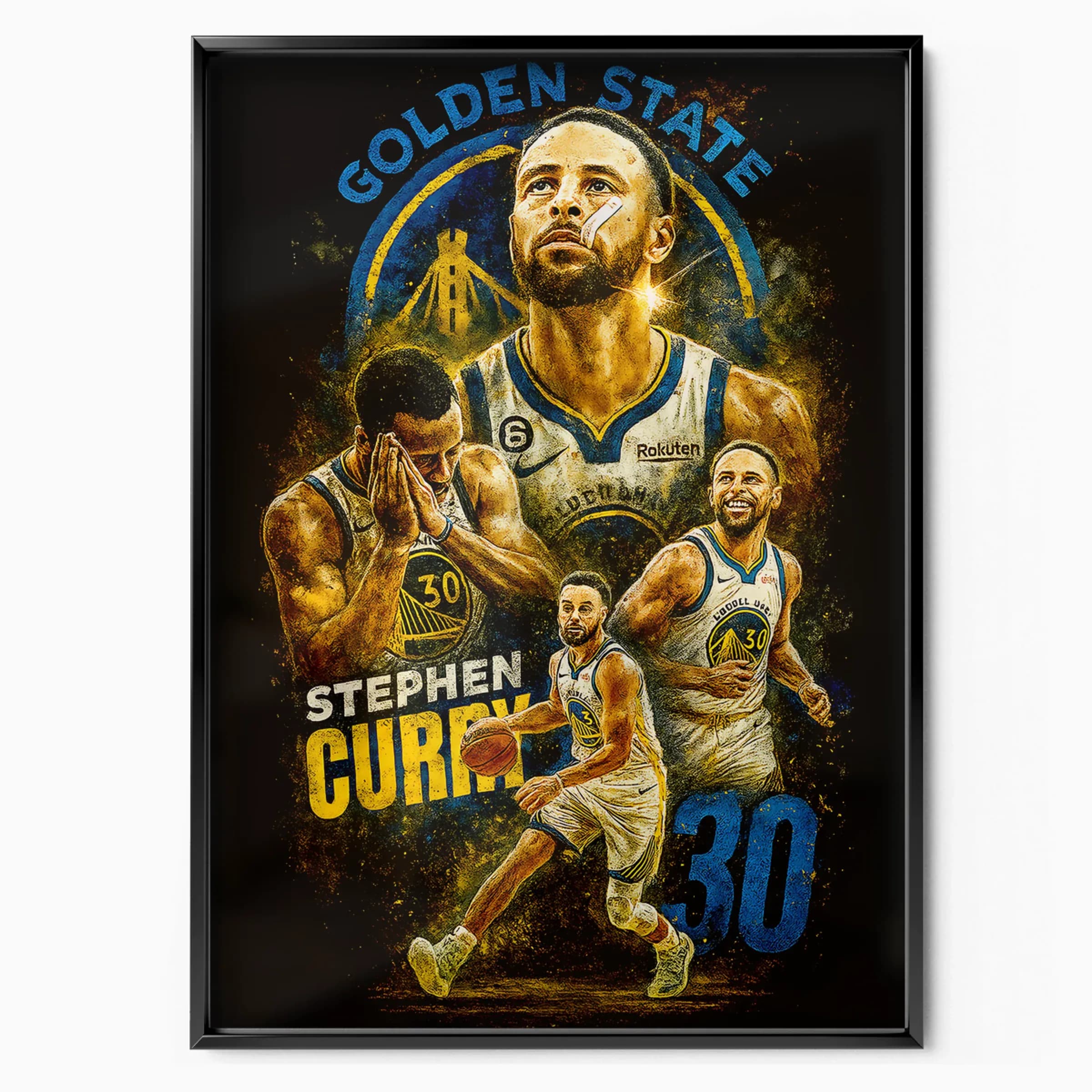 Stephen Curry Poster Chef Curry poster in black frame — Posters Base official poster shop