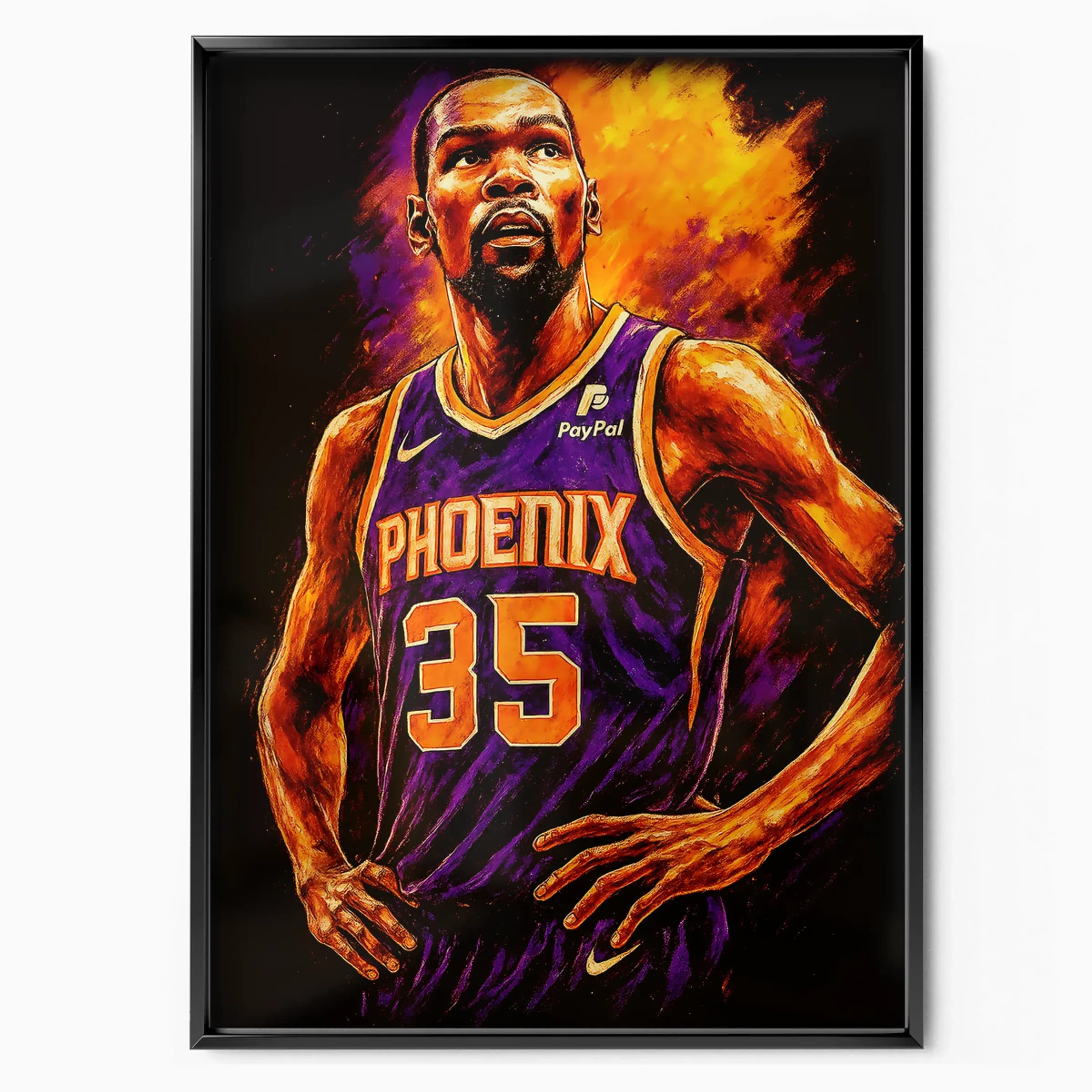 Kevin Durant Poster Phoenix poster in black frame — Posters Base official poster shop
