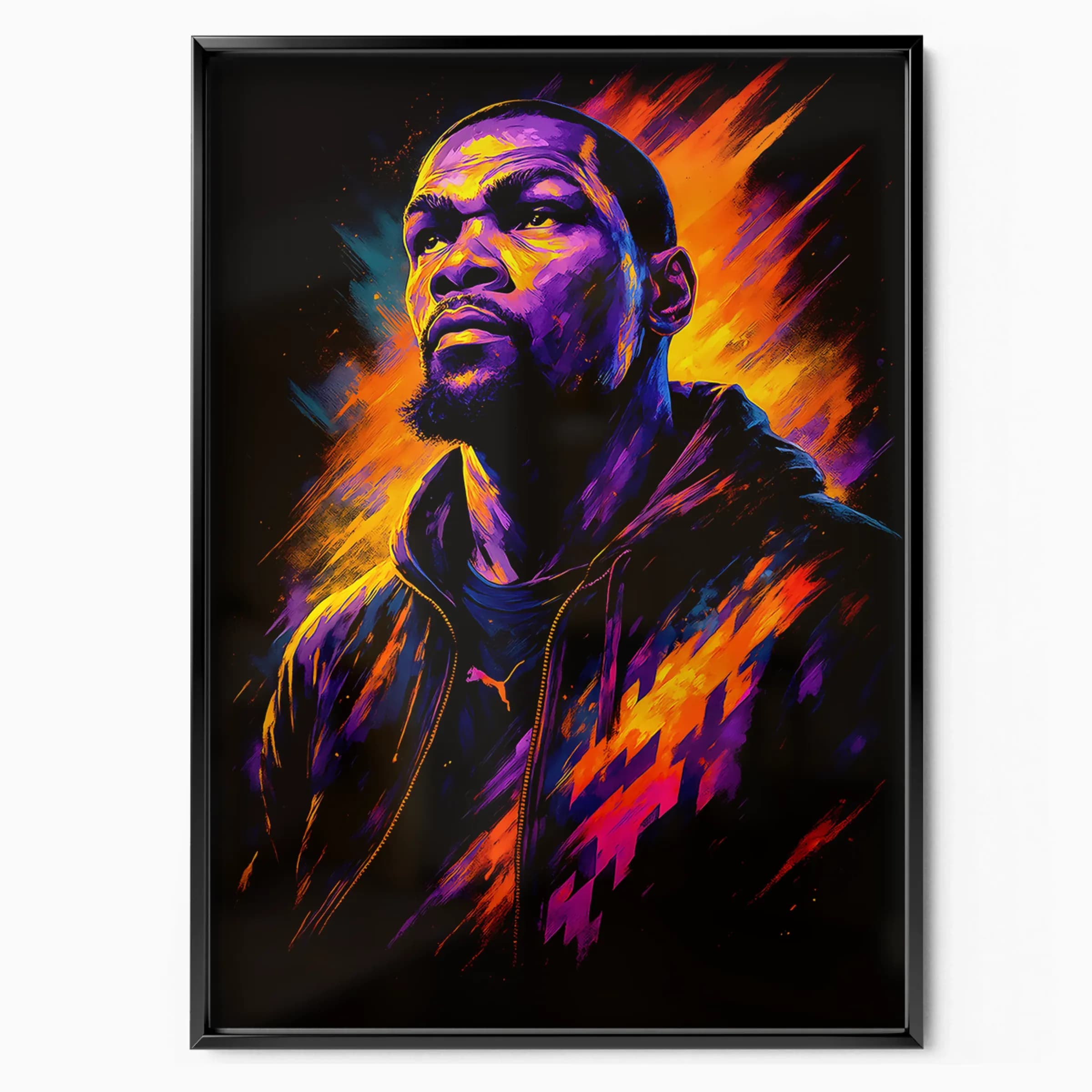Kevin Durant Poster Portrait poster in black frame — Posters Base official poster shop