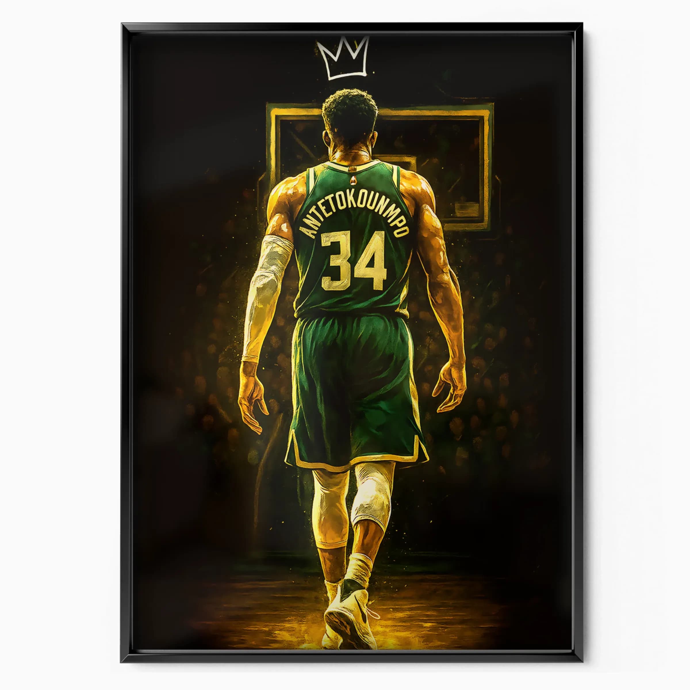 Giannis Antetokounmpo Poster Bucks Back poster in black frame — Posters Base official poster shop