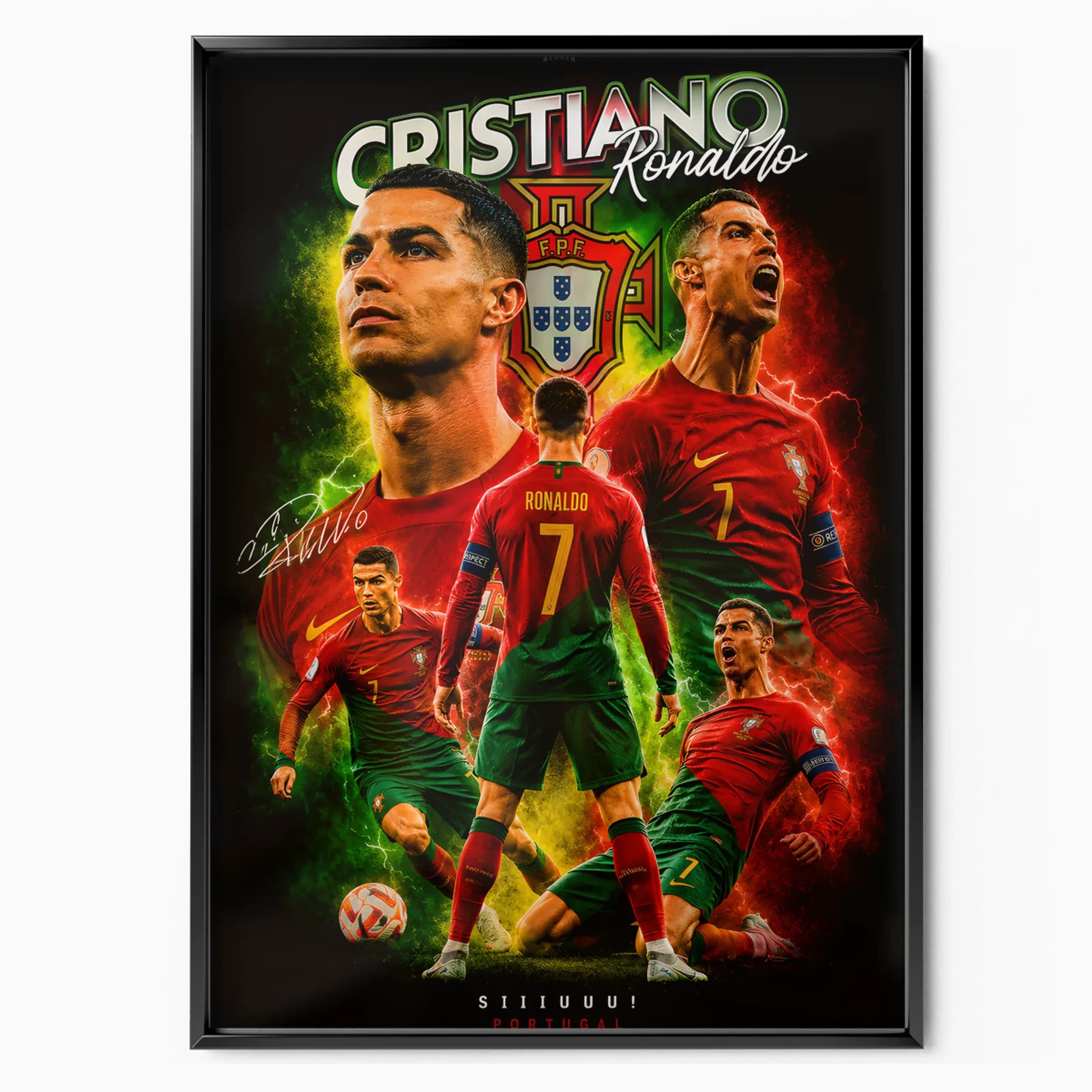 Cristiano Ronaldo Poster Portugal Siu poster in black frame — Posters Base official poster shop