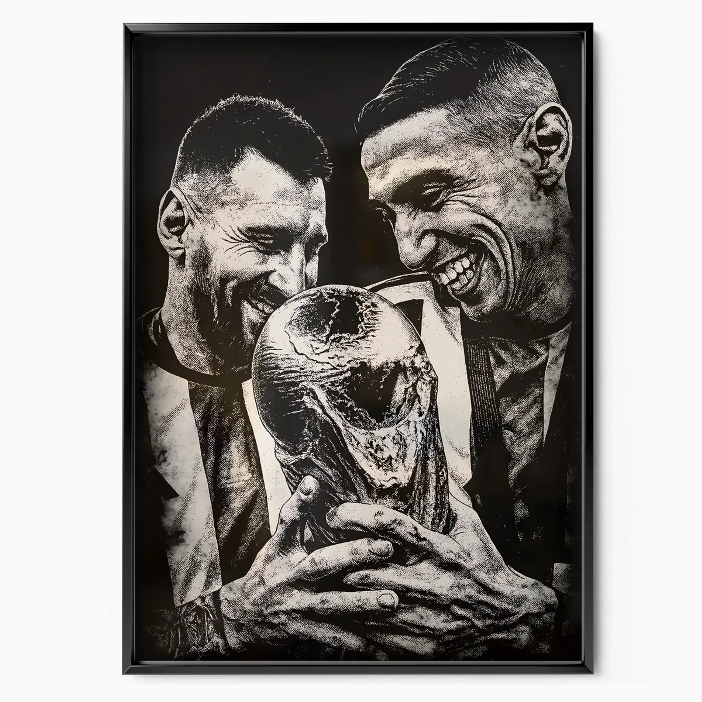 Lionel Messi Poster World Cup poster in black frame — Posters Base official poster shop