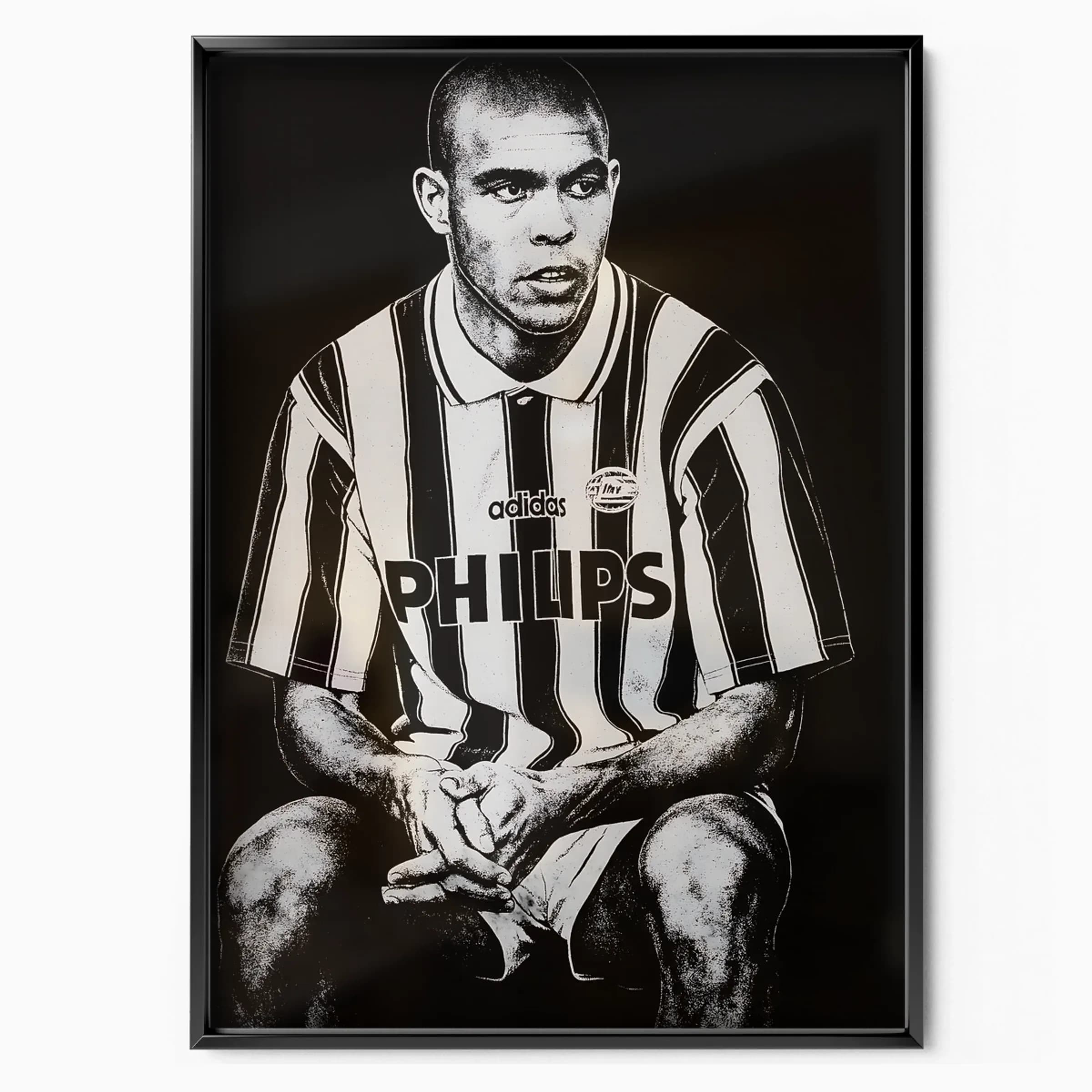 Ronaldo Nazário Poster PSV poster in black frame — Posters Base official poster shop