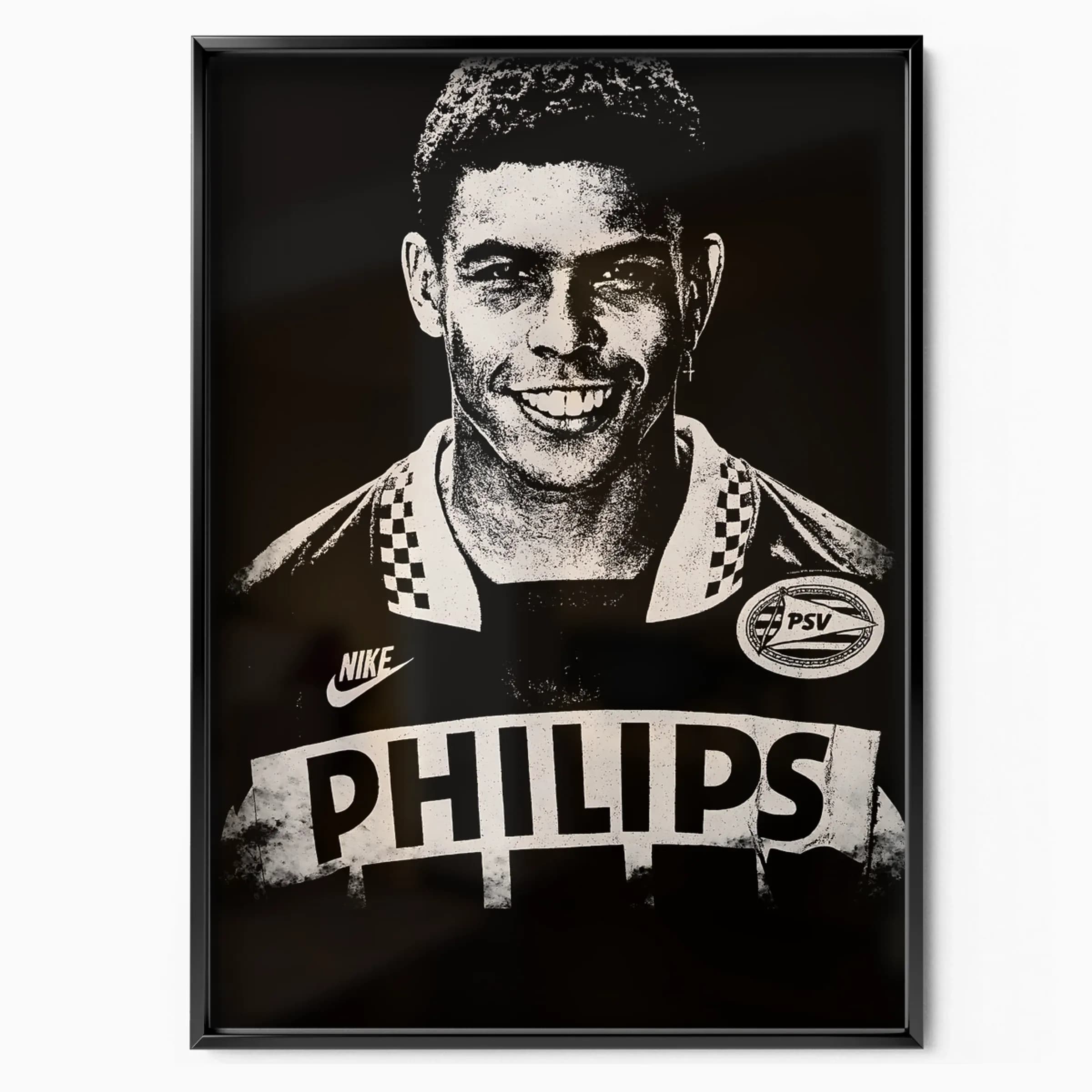 Ronaldo Nazário Poster Eindhoven poster in black frame — Posters Base official poster shop