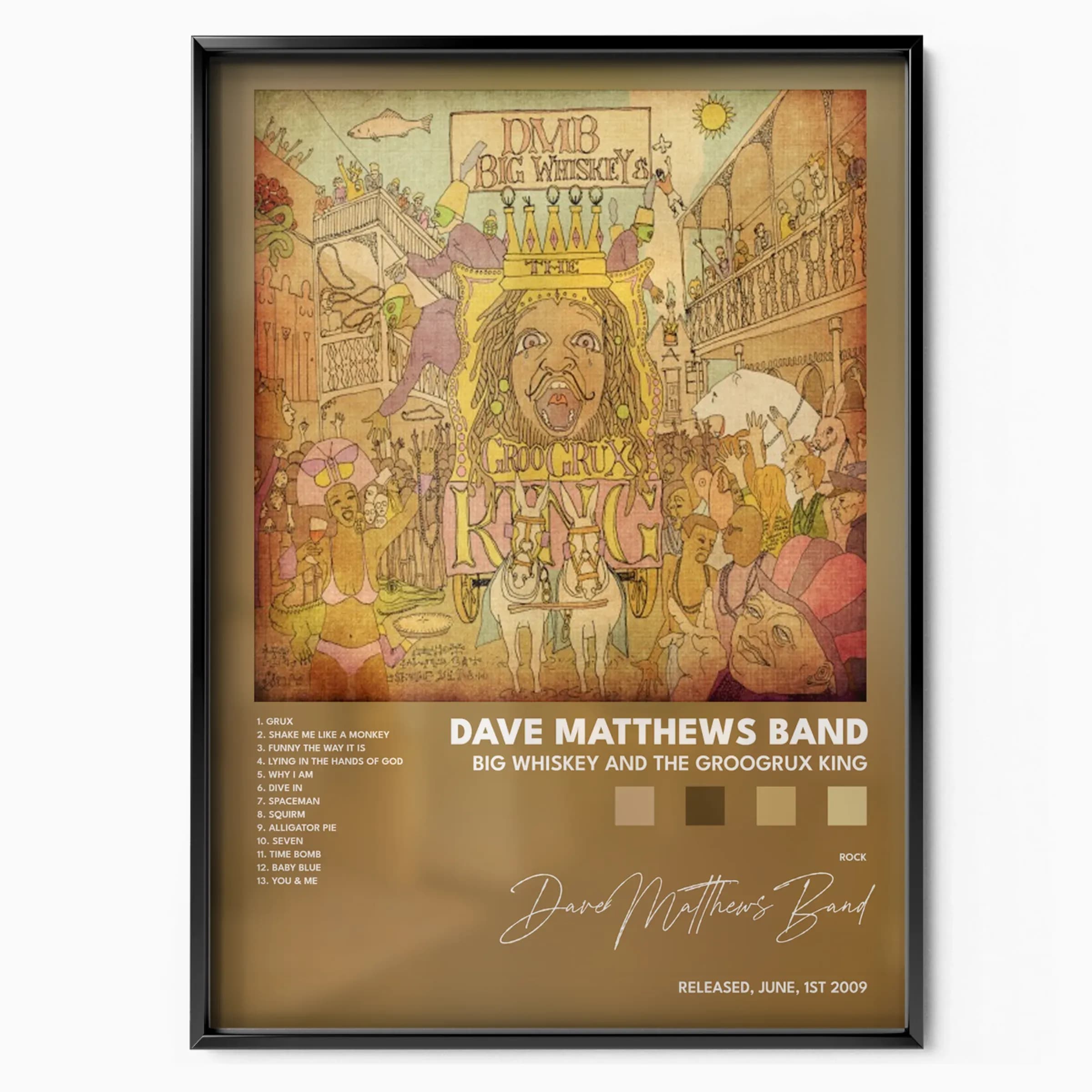 Dave Matthews Band Big Whiskey and the GrooGrux King poster, Posters Base