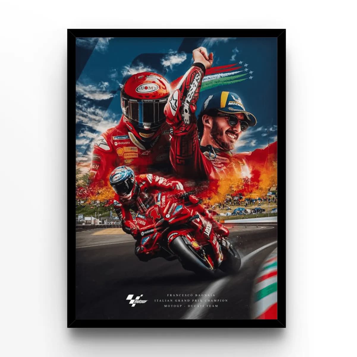 Francesco Bagnaia 1 - A4, A3, A2 Posters Base - Poster Print Shop / Art Prints / PostersBase