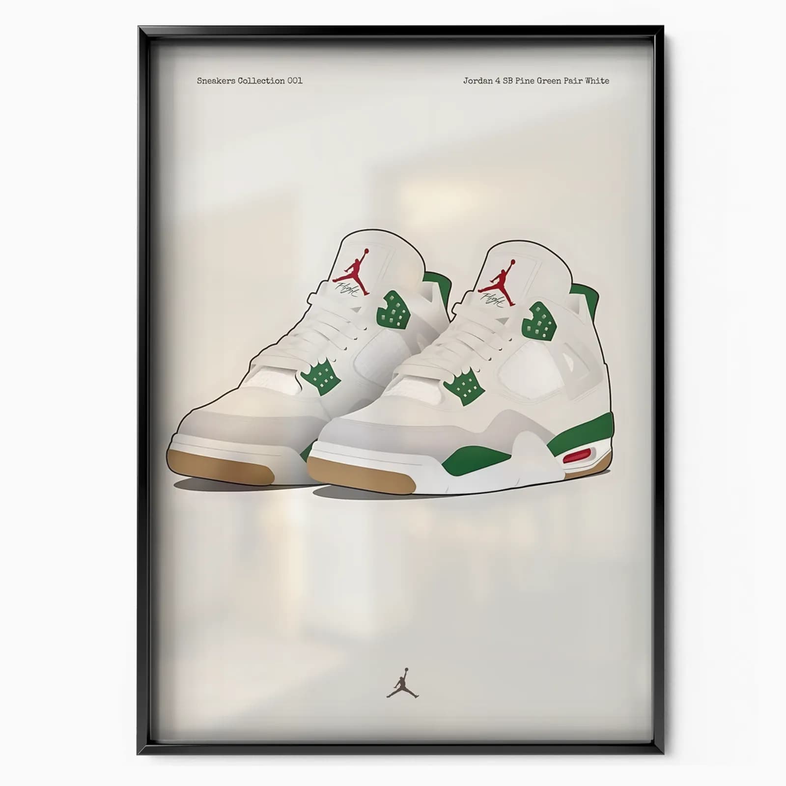 Jordan 4 SB Pine Green Pair White