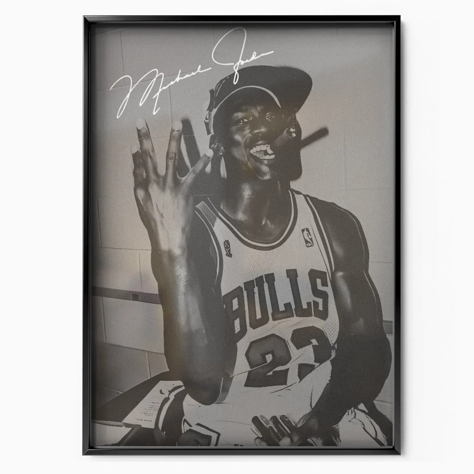Basketball Legend Portrait (b&w Signature)