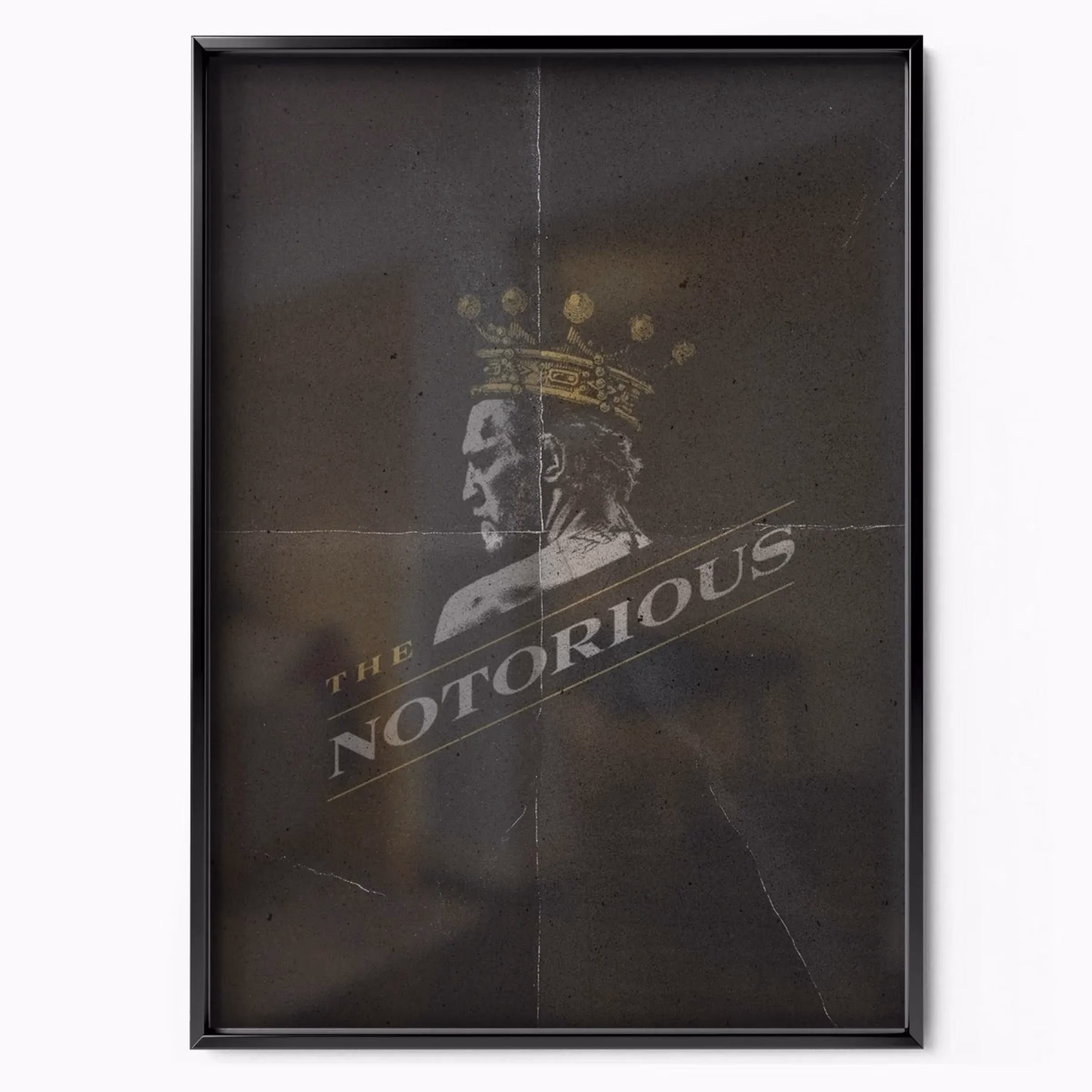 Conor McGregor - The Notorious Crown poster in black frame
