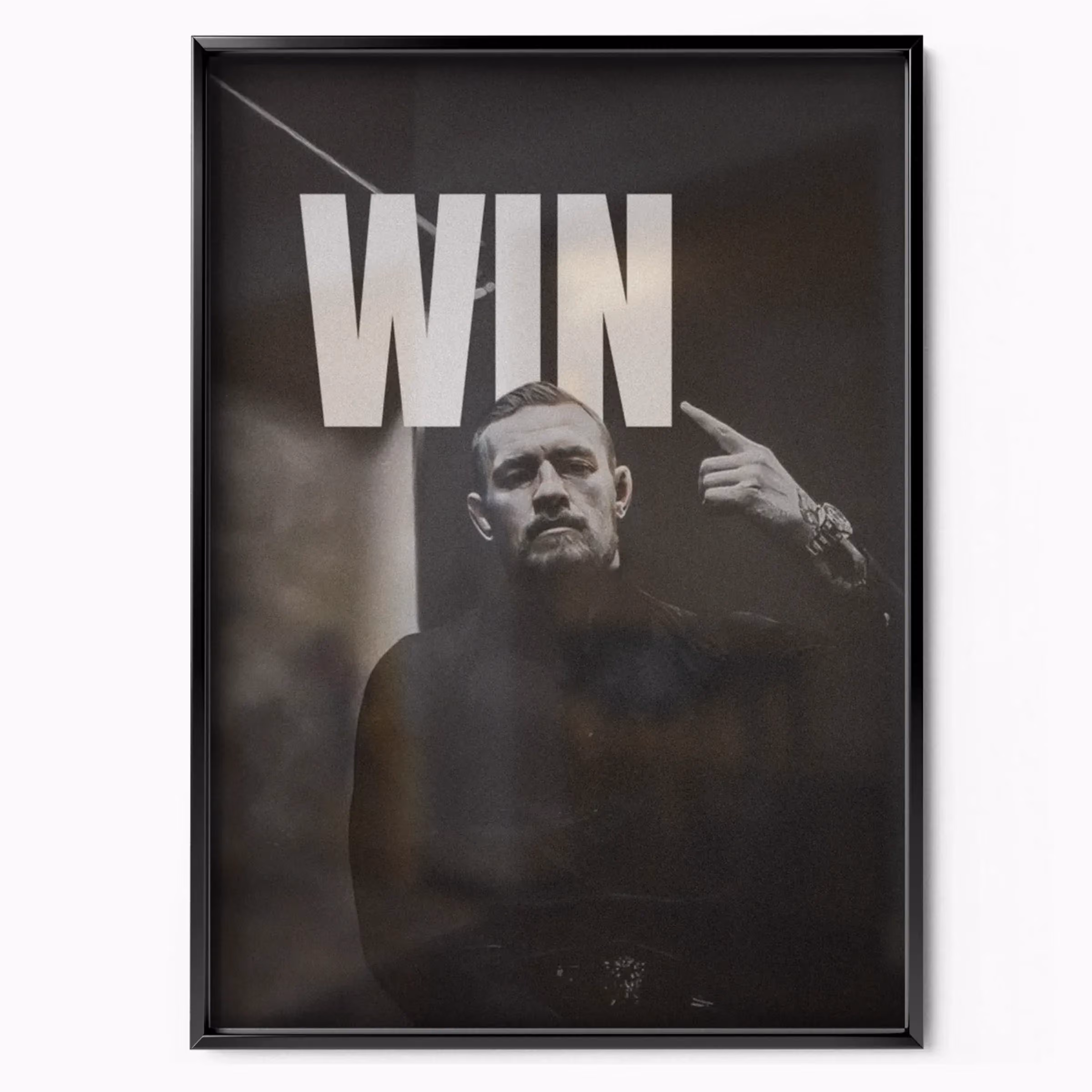 Conor McGregor - Win poster in black frame