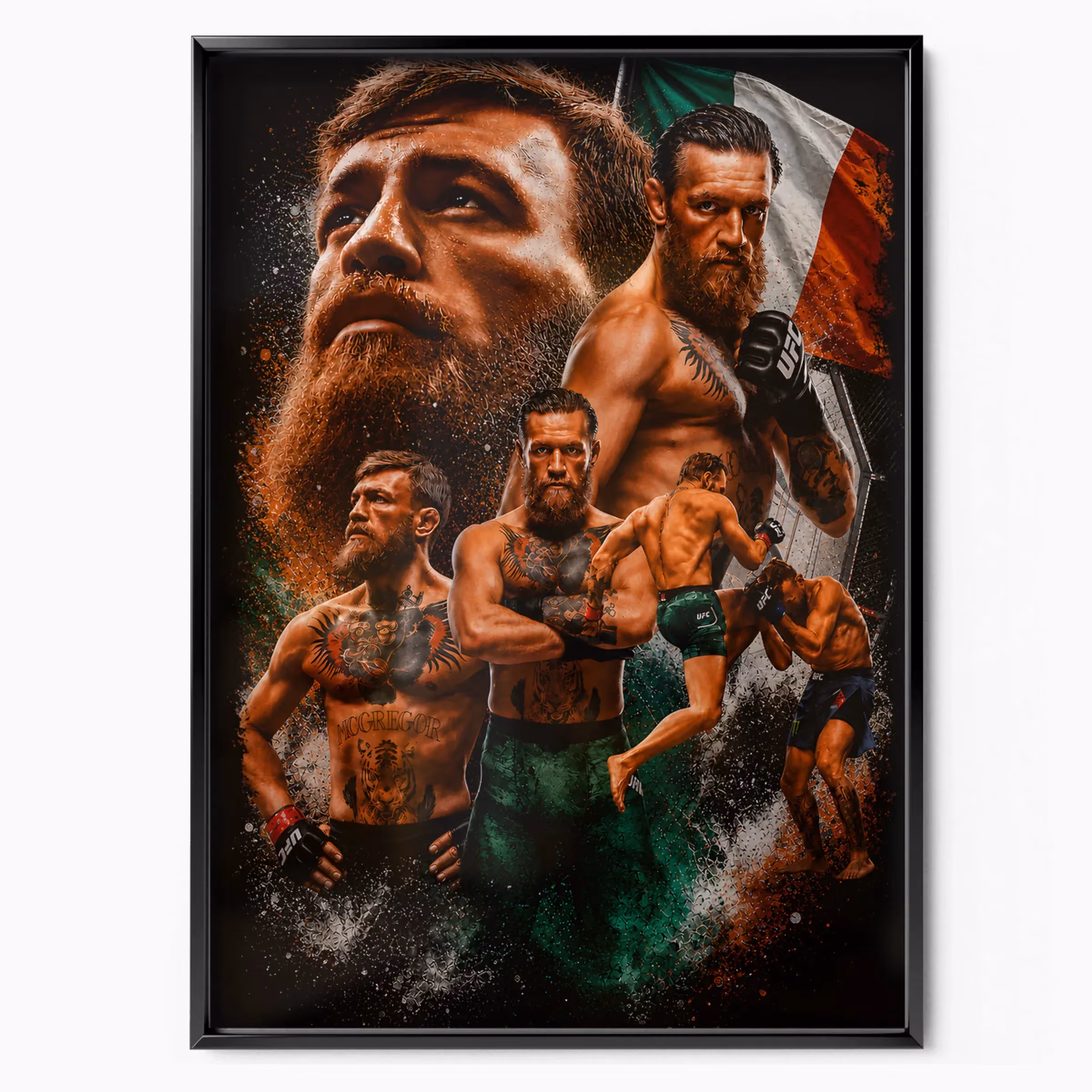 Conor McGregor Poster The Notorious Irish poster in black frame — Posters Base official poster shop
