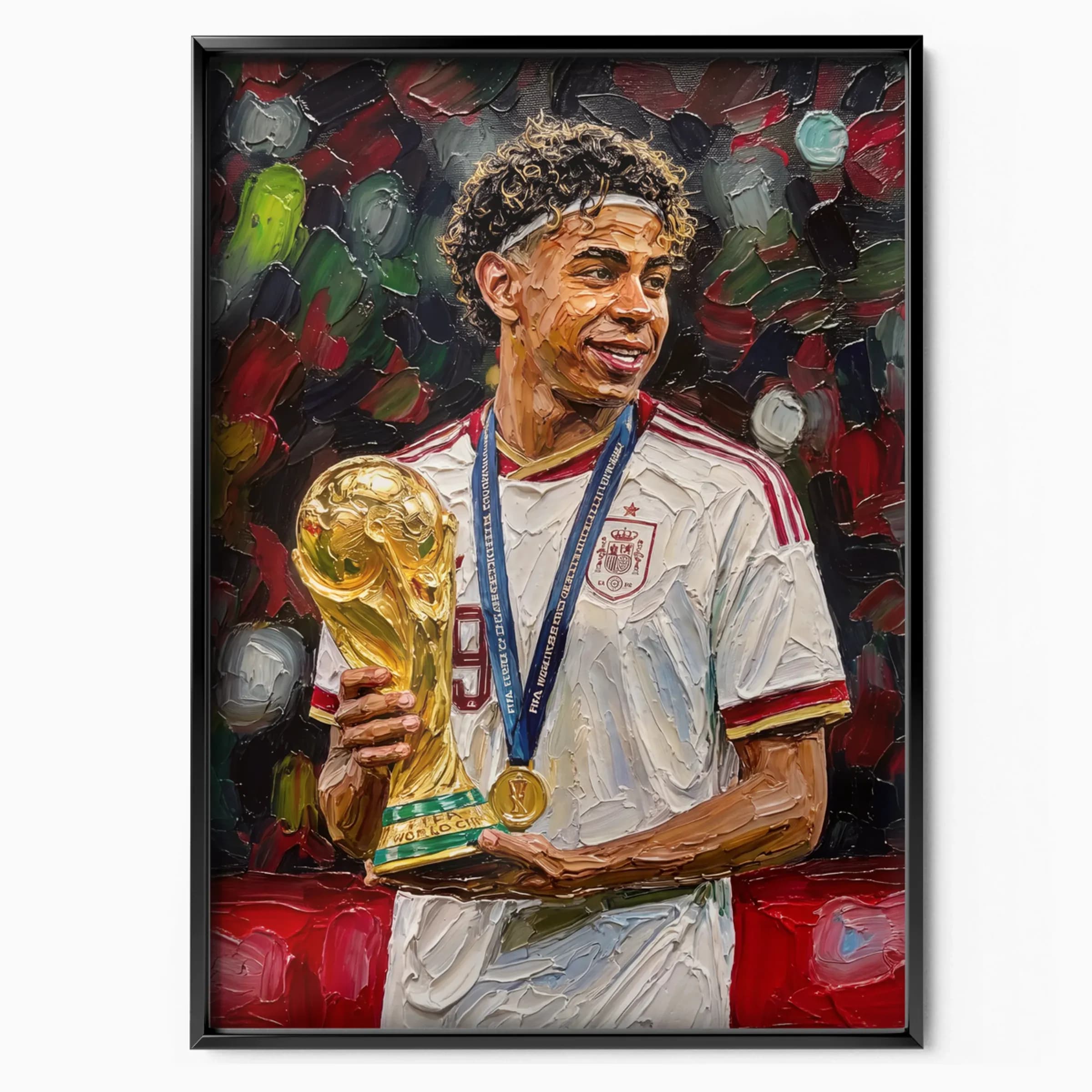 Lamine Yamal Poster World Cup poster in black frame — Posters Base official poster shop