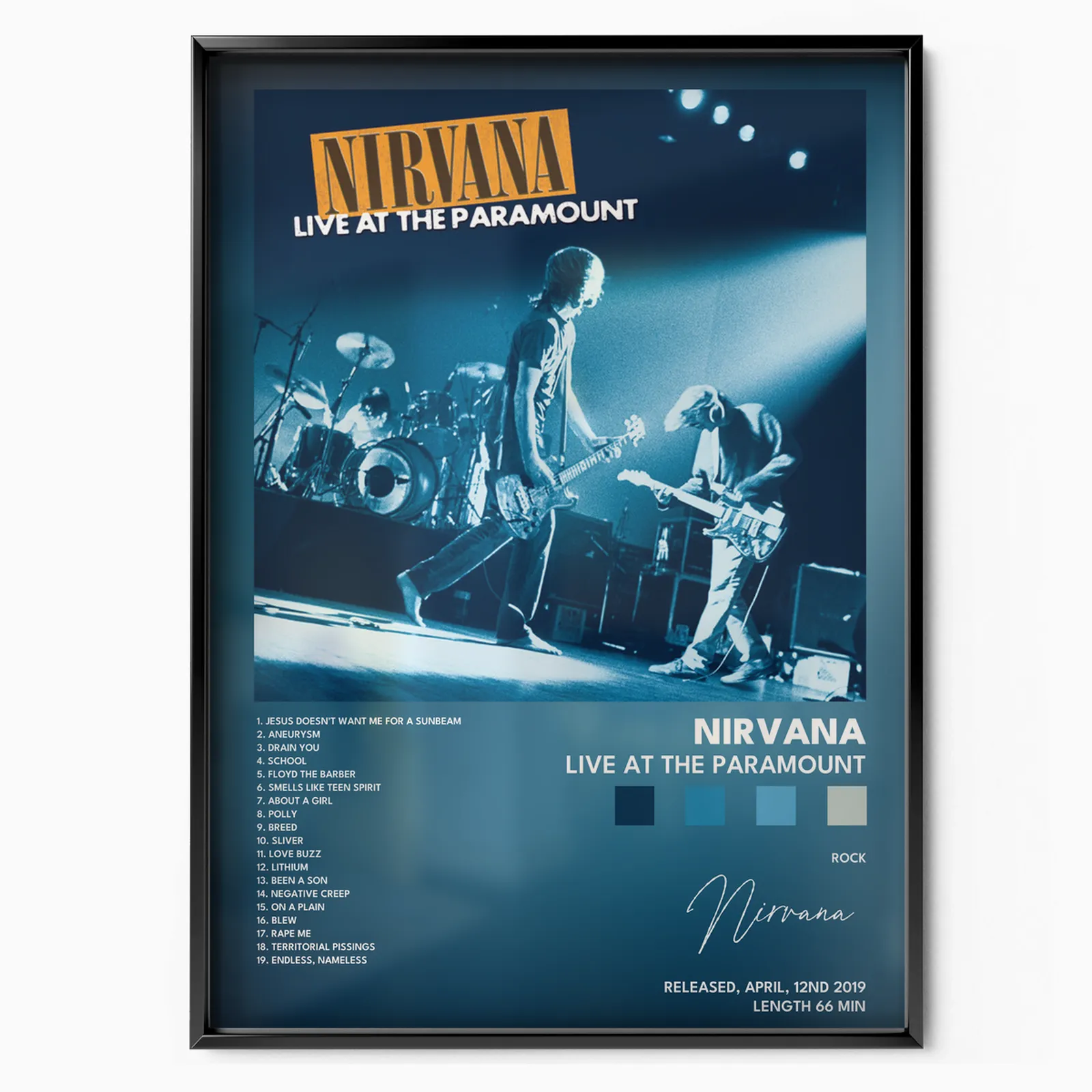 nirvana Live At The Paramount poster