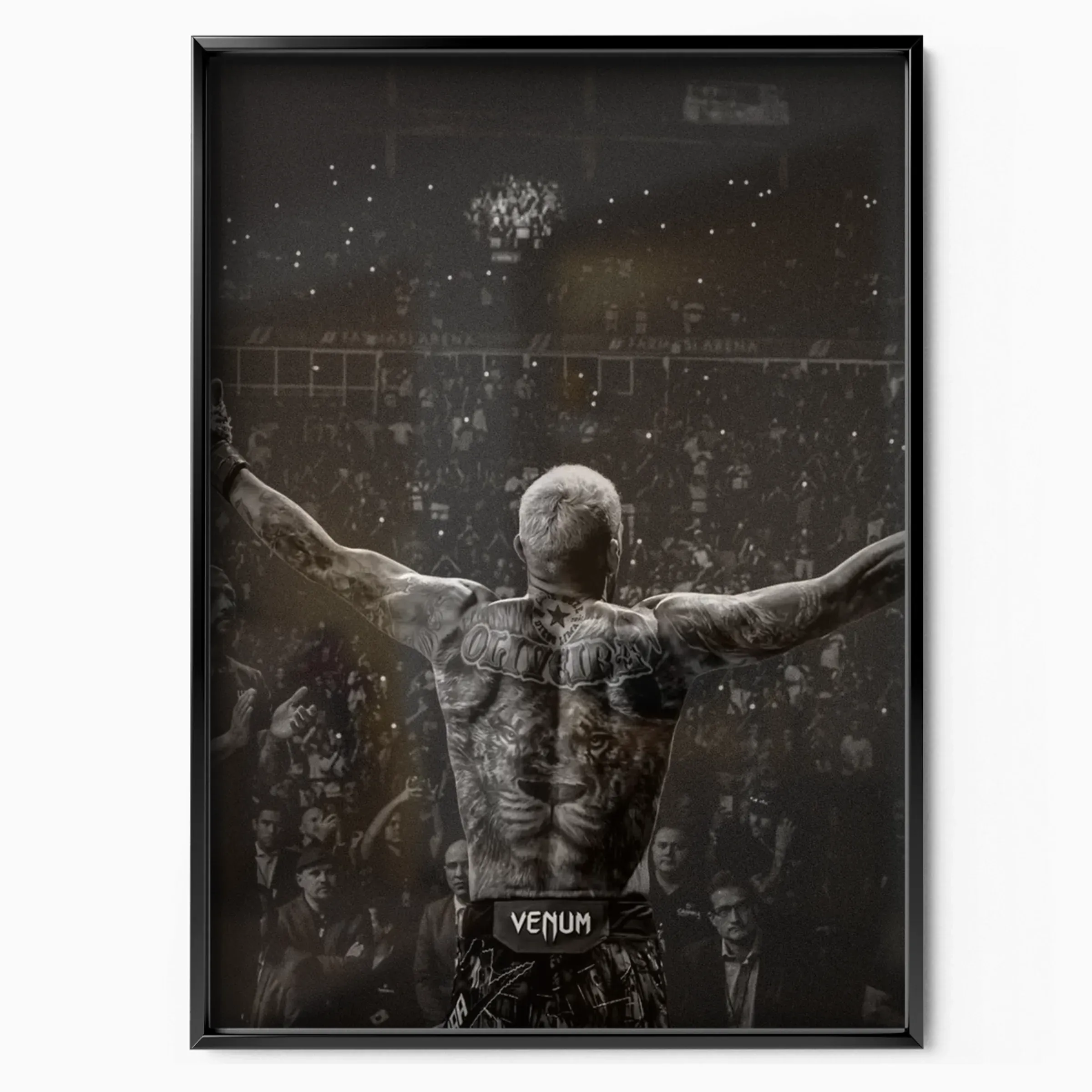 Charles Oliveira - Do Bronx Victory poster in black frame