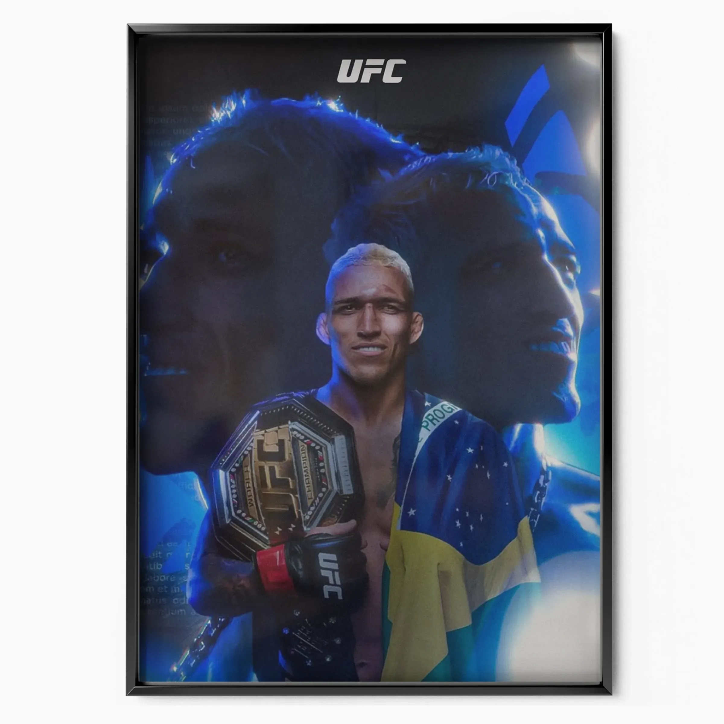Charles Oliveira - Champion poster in black frame