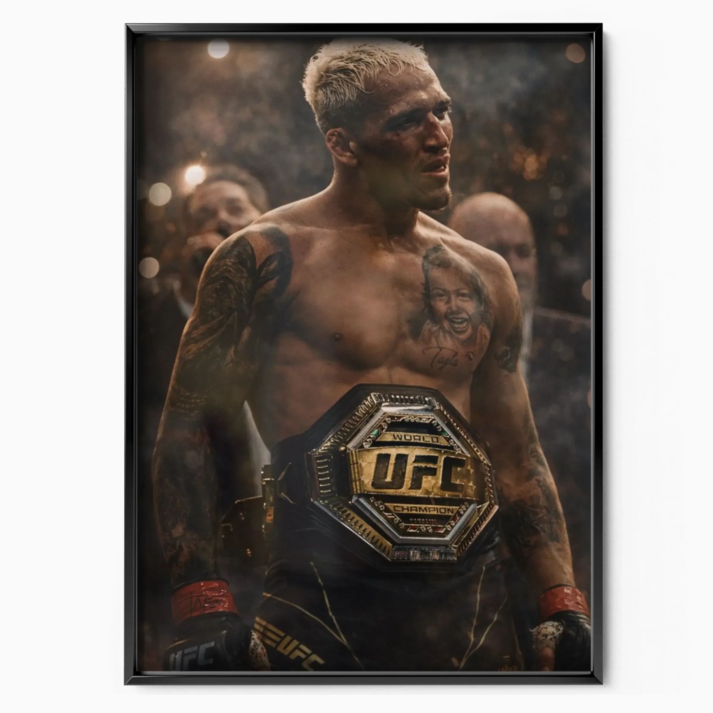 Charles Oliveira - Lightweight Champion poster in black frame