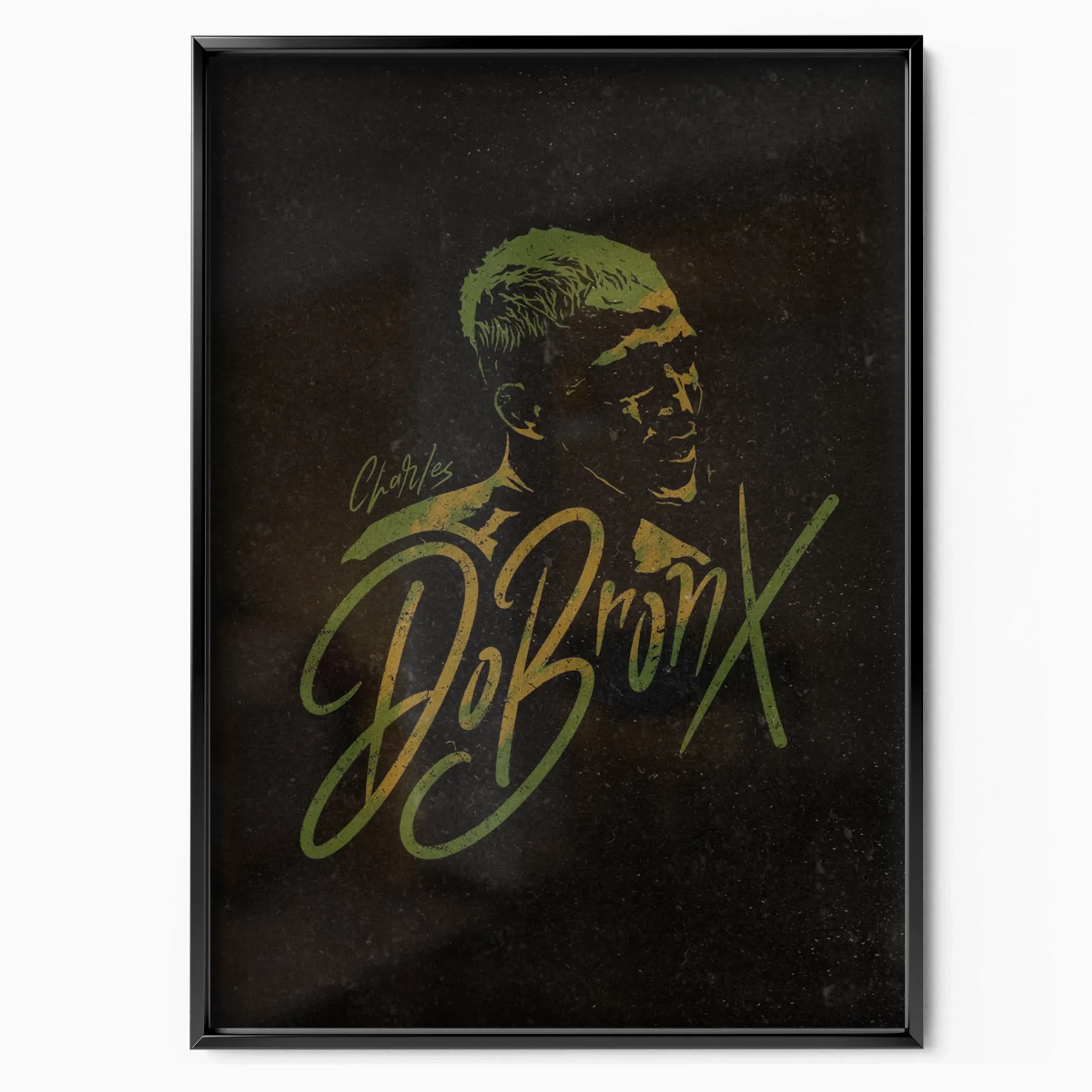 Charles Oliveira - Do Bronx Signature poster in black frame