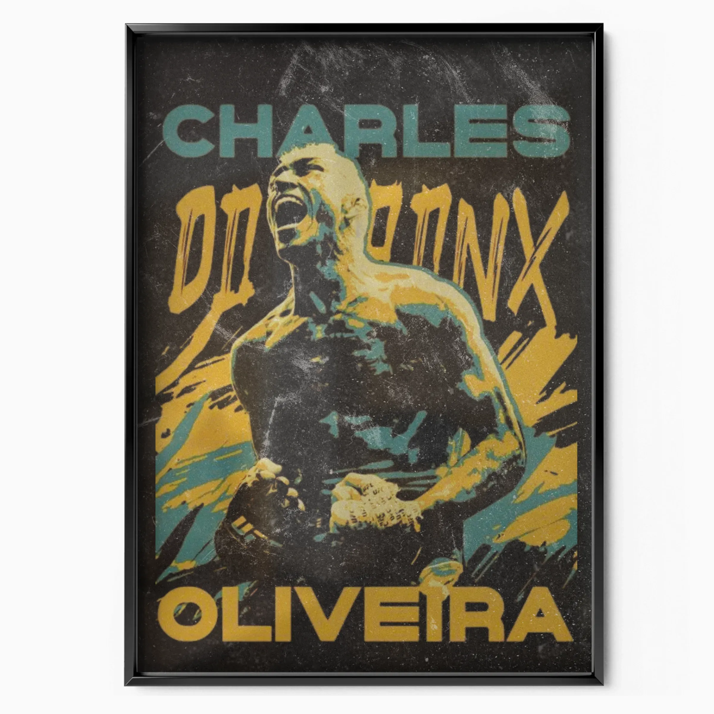 Charles Oliveira - Do Bronx Art poster in black frame