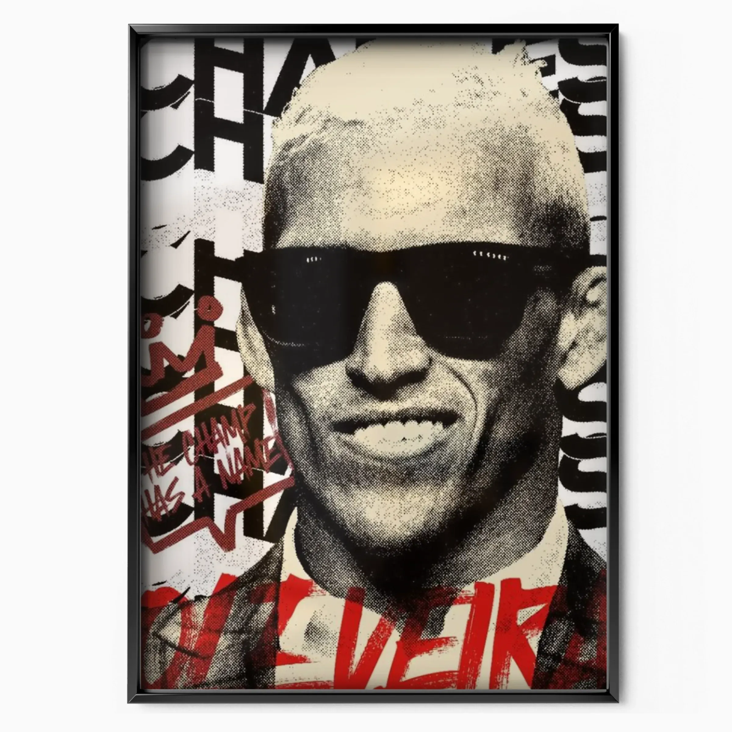 Charles Oliveira - Street poster in black frame