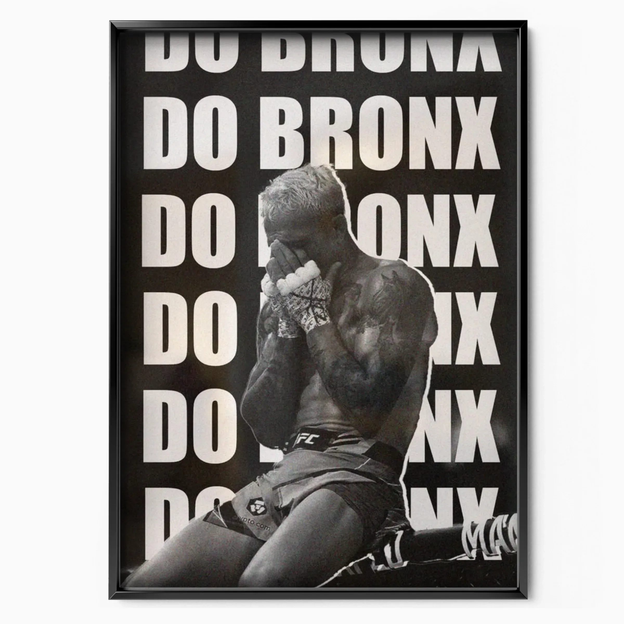 Charles Oliveira - Faith poster in black frame
