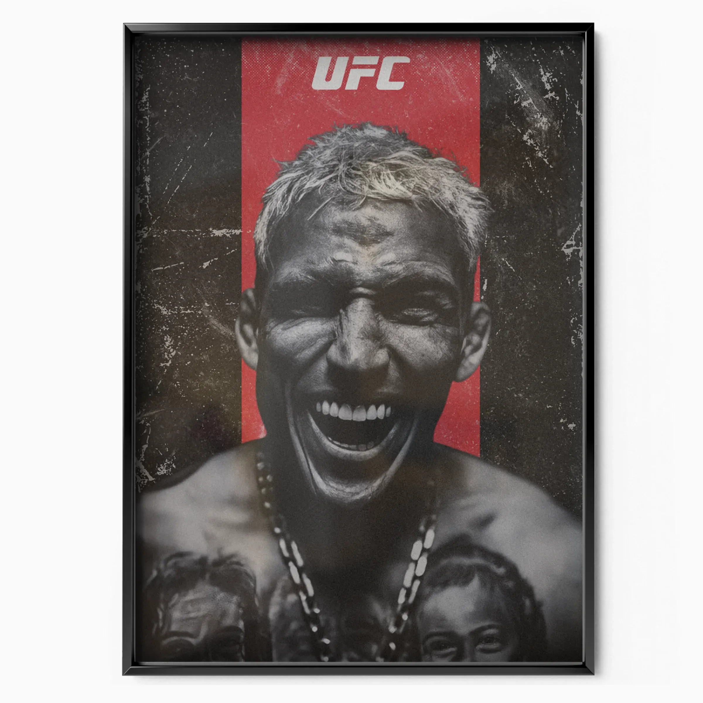 Charles Oliveira - Roar poster in black frame