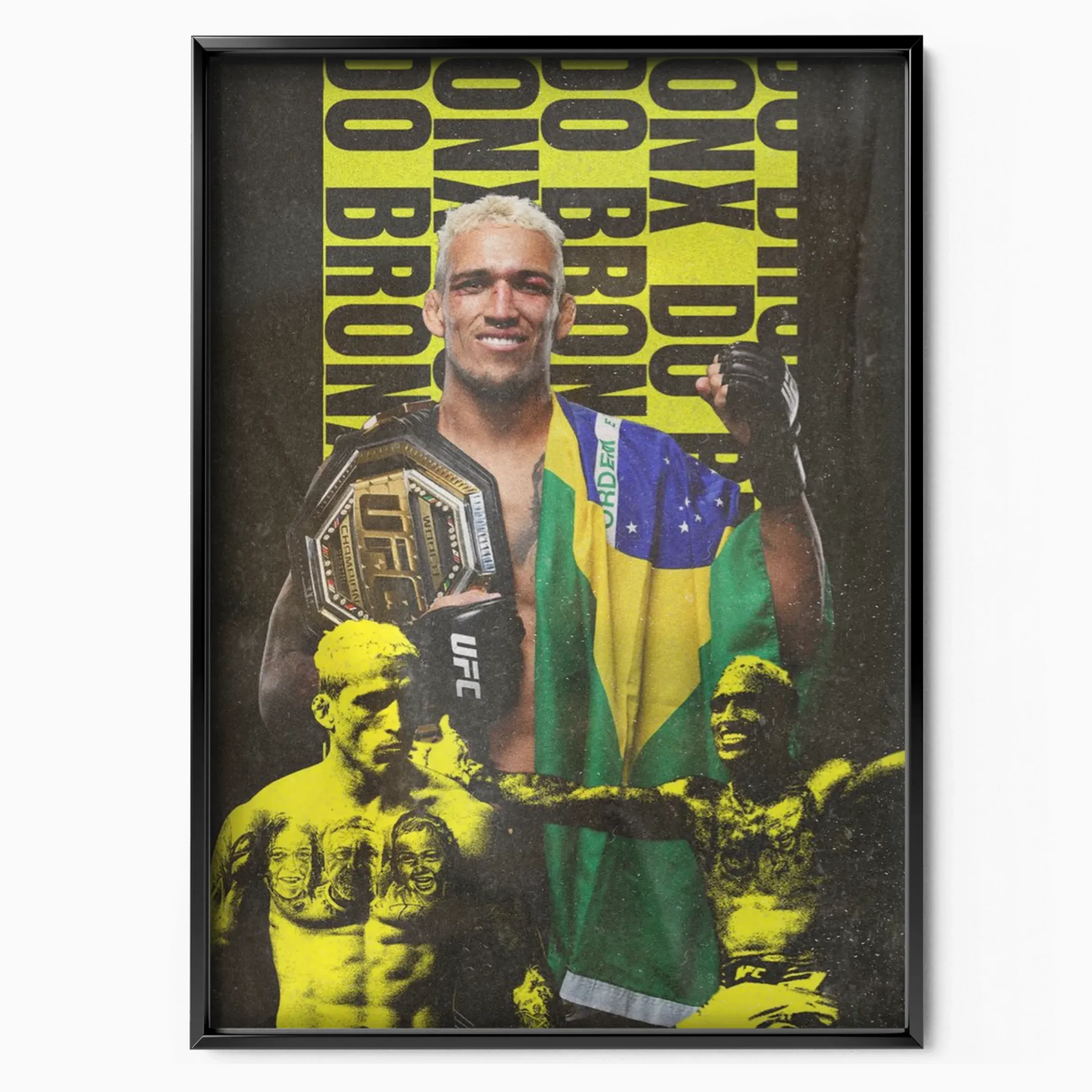 Charles Oliveira - World Champion poster in black frame