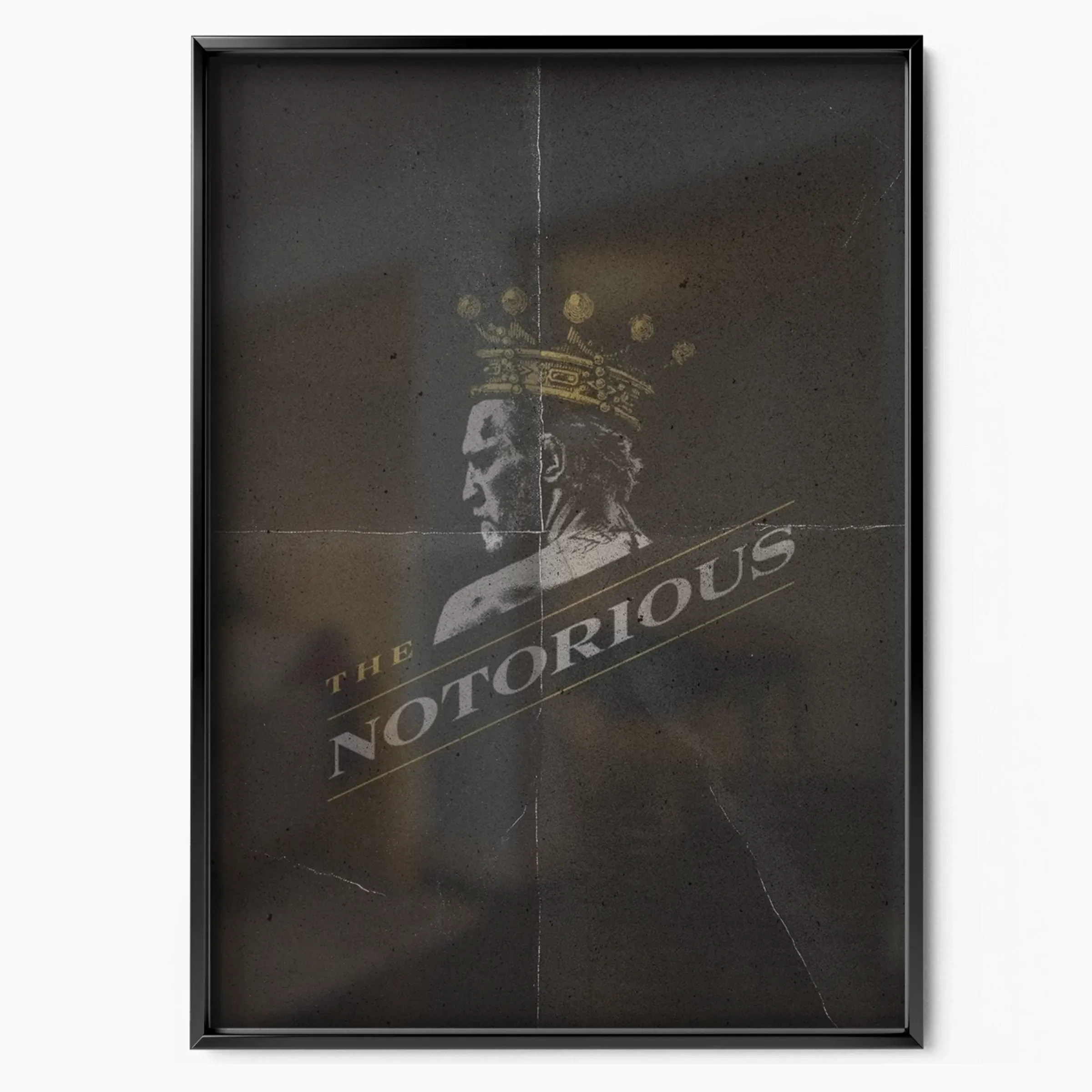 Conor McGregor - The Notorious Crown poster in black frame