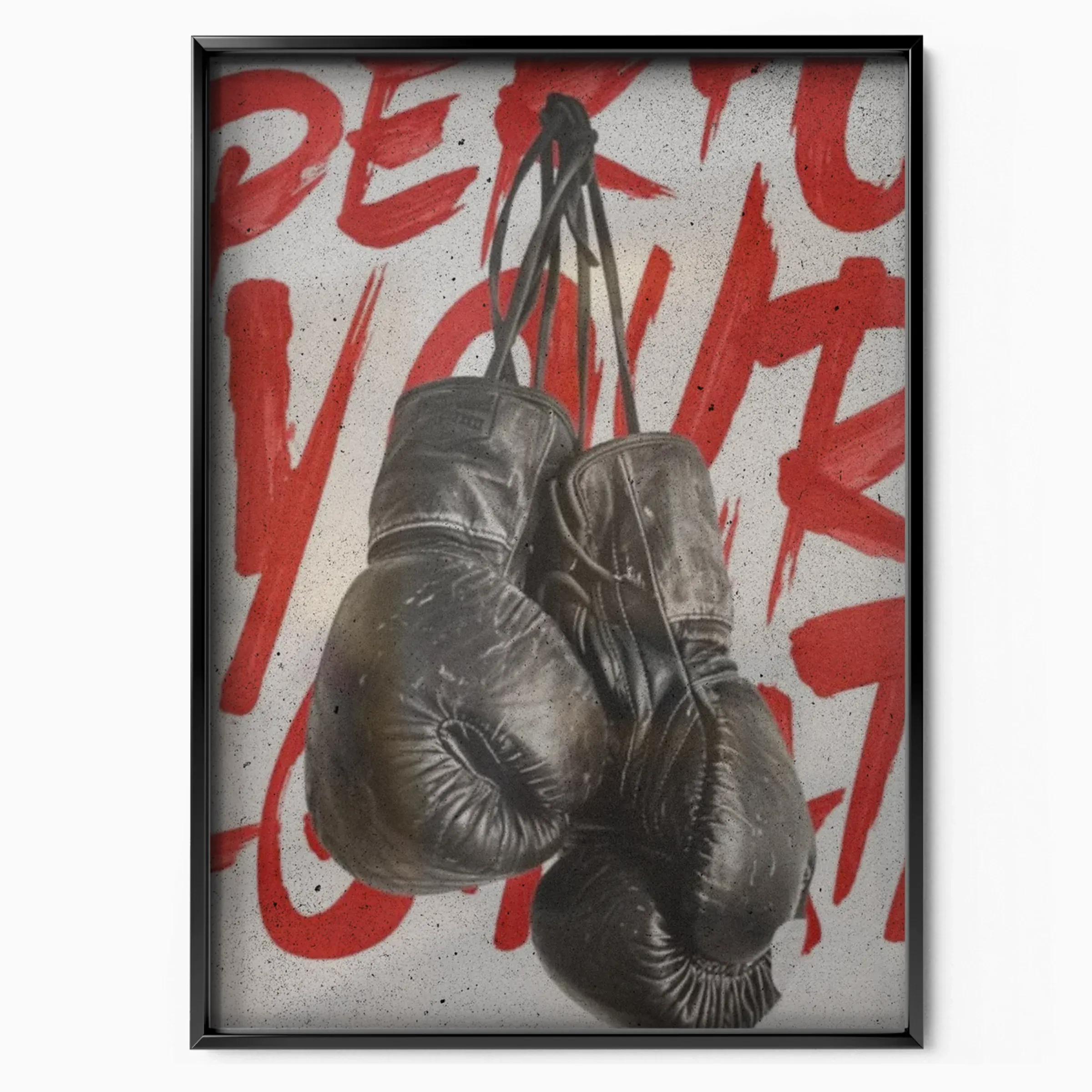 MMA - The Gloves poster in black frame