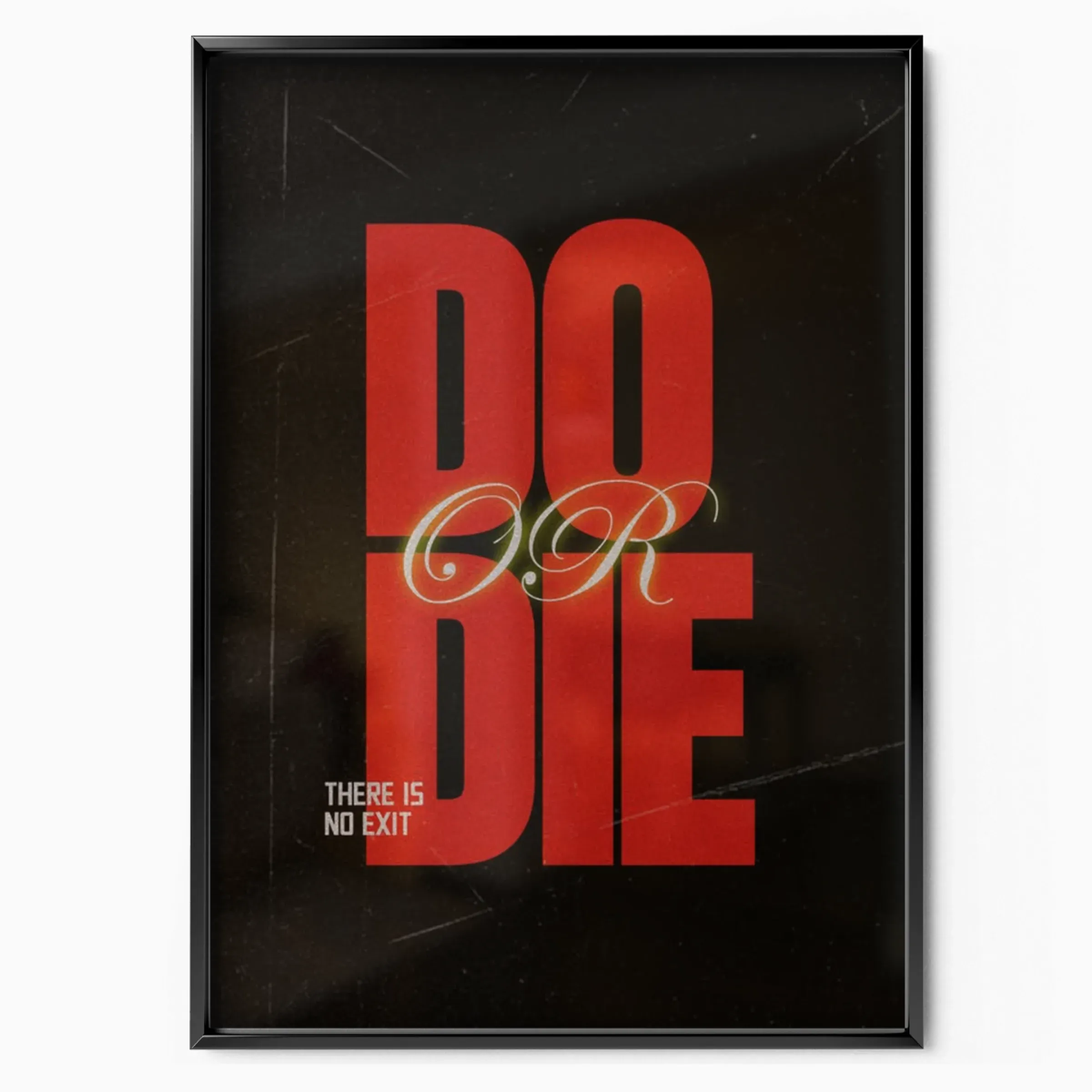 MMA - Do or Die poster in black frame