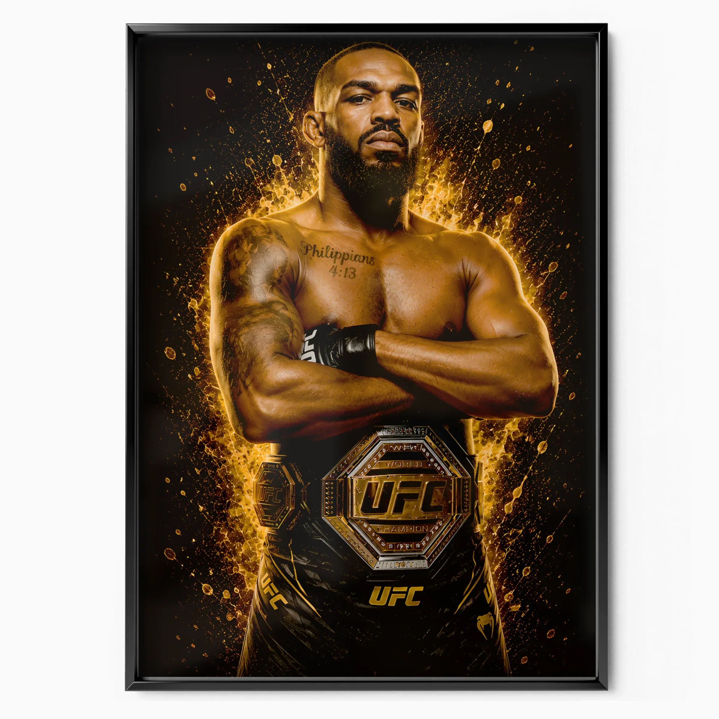 Jon Jones Poster Bones poster in black frame — Posters Base official poster shop